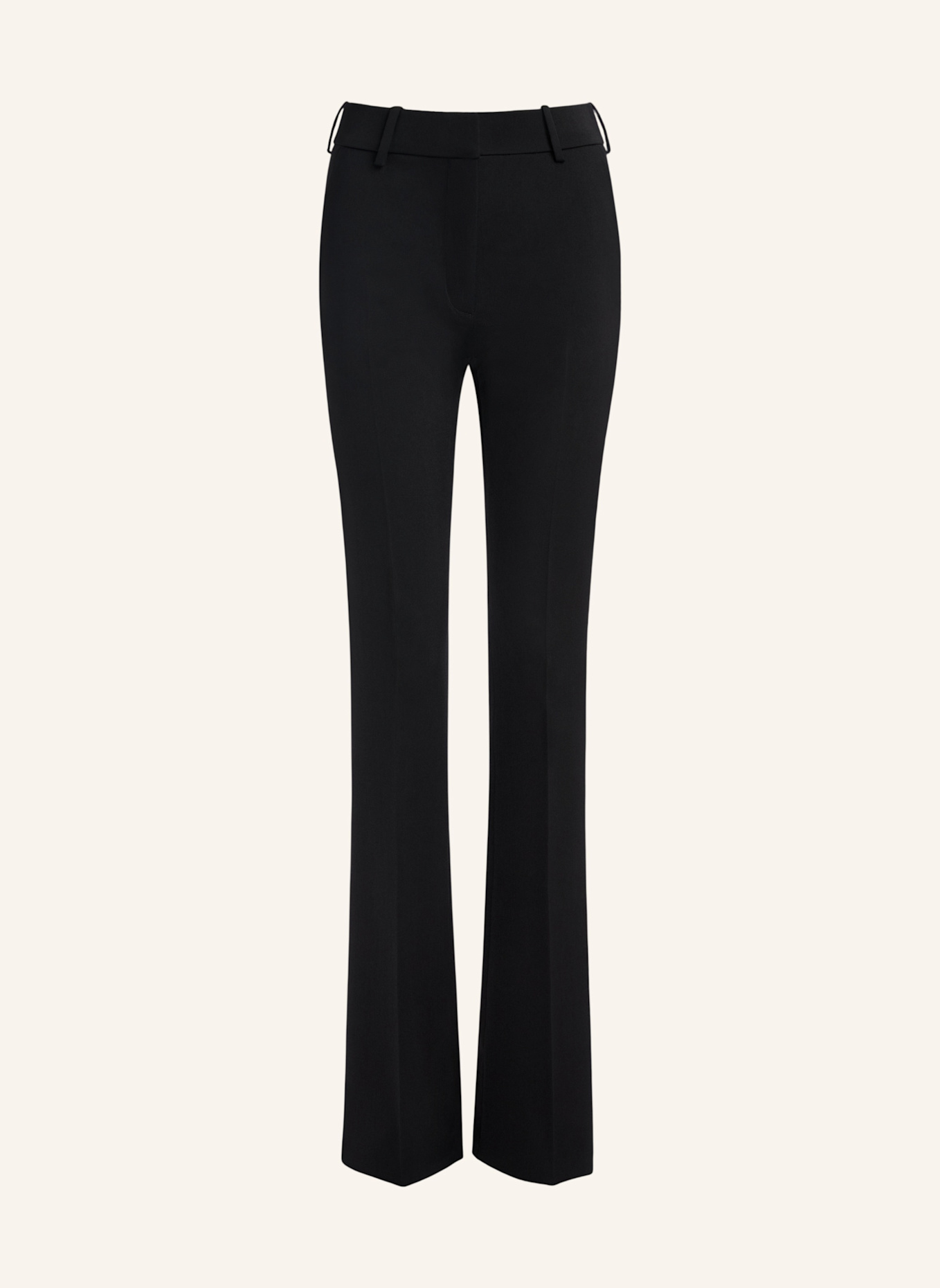 BALMAIN Hose mit niedriger Leibhöhe aus Wollsatin: SCHWARZ