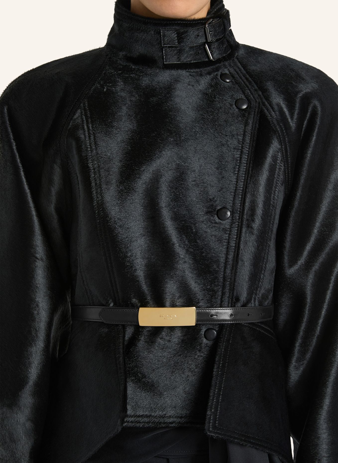 BALMAIN Gürtel Balmain aus Glattleder: SCHWARZ