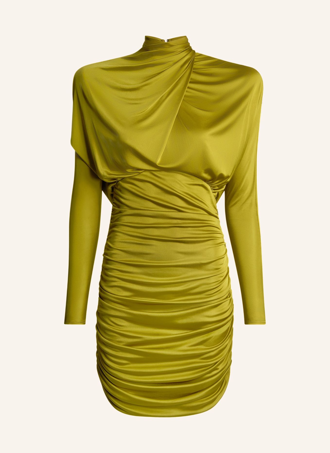 BALMAIN Drapiertes Kleid aus fließendem Jersey: GRÜN
