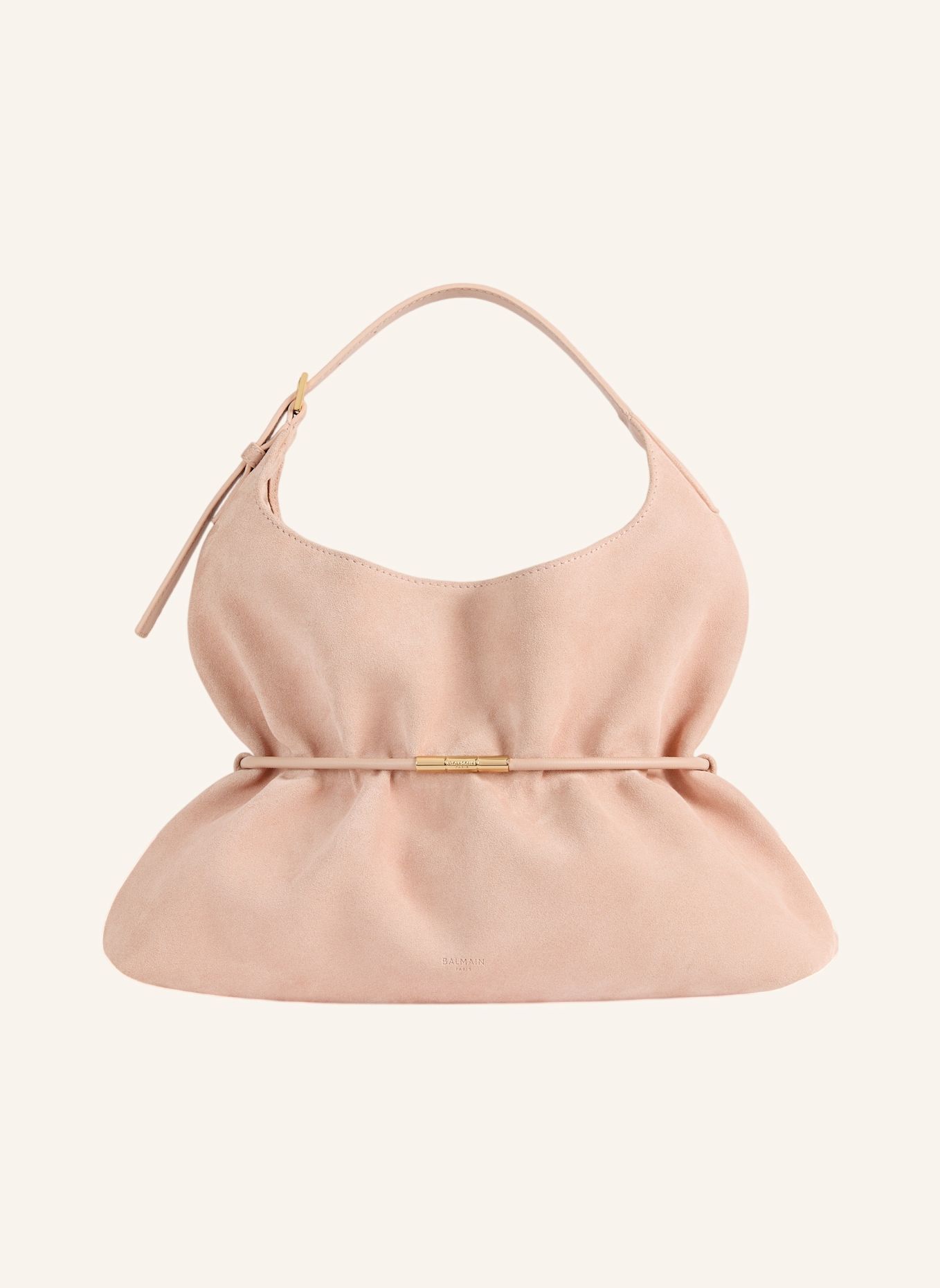 BALMAIN Mittelgroße Tasche SPHYNX aus Wildleder: ROSA