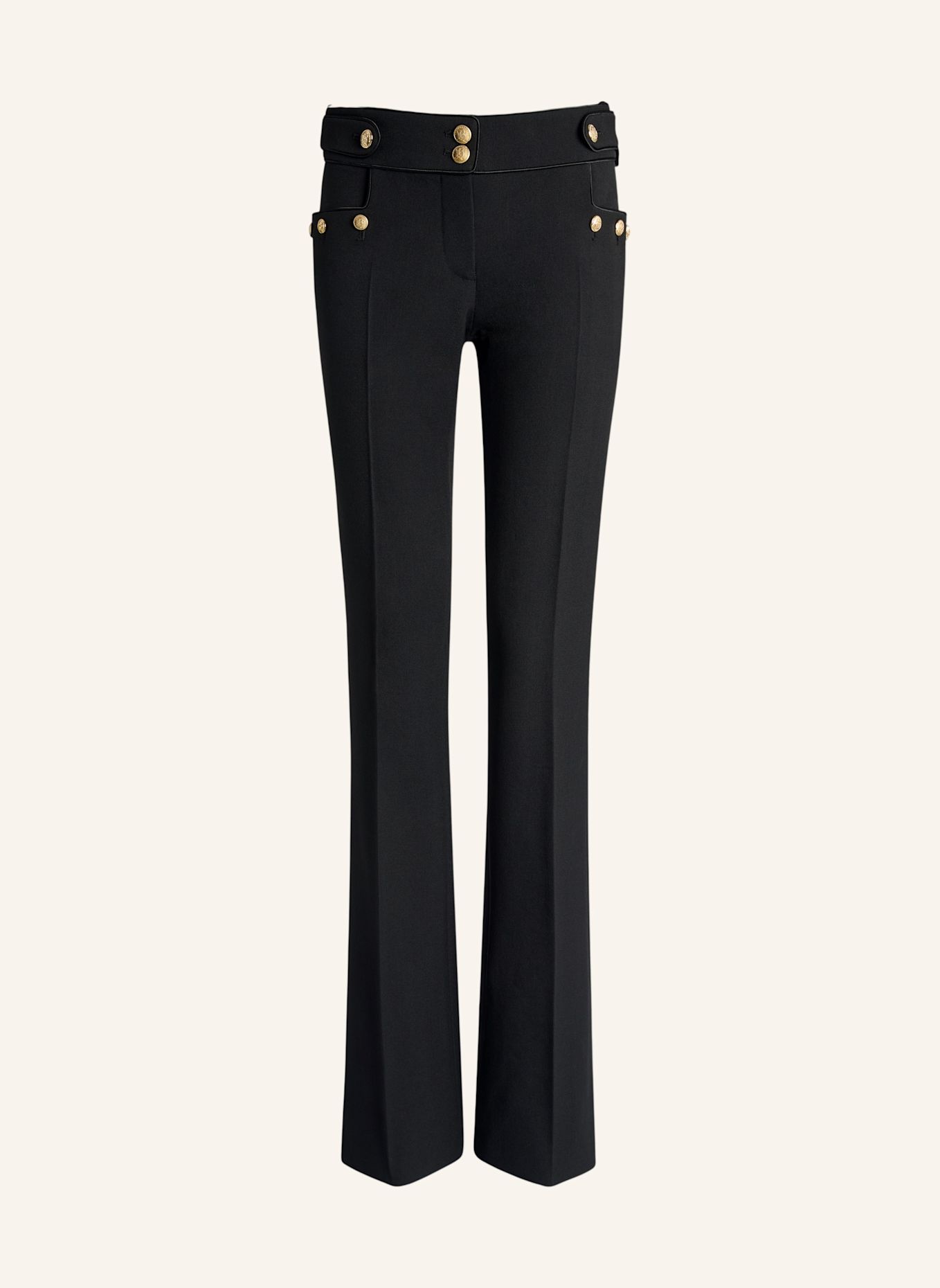 BALMAIN Bundfaltenhose aus Wollgabardine: SCHWARZ