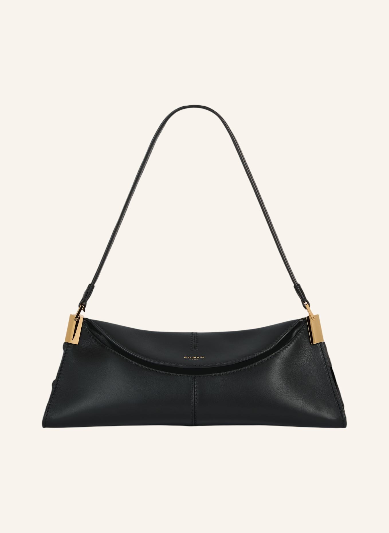 BALMAIN Kleine Tasche 64-83 aus Glattleder: SCHWARZ