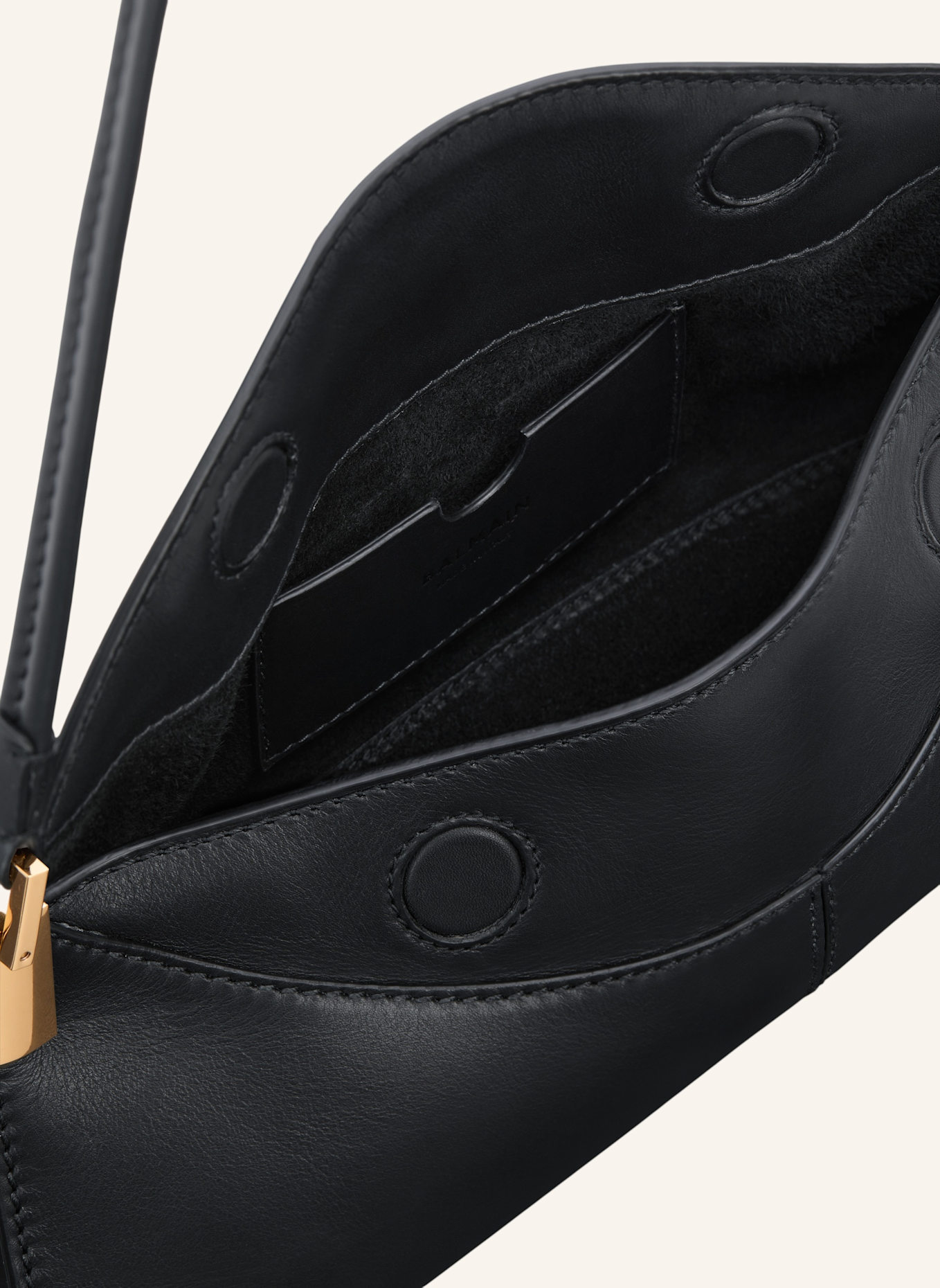 BALMAIN Kleine Tasche 64-83 aus Glattleder: SCHWARZ
