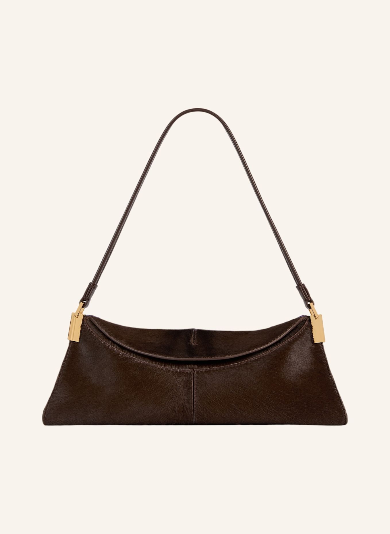 BALMAIN Kleine Tasche 64-83 aus flauschigem Leder: BRAUN