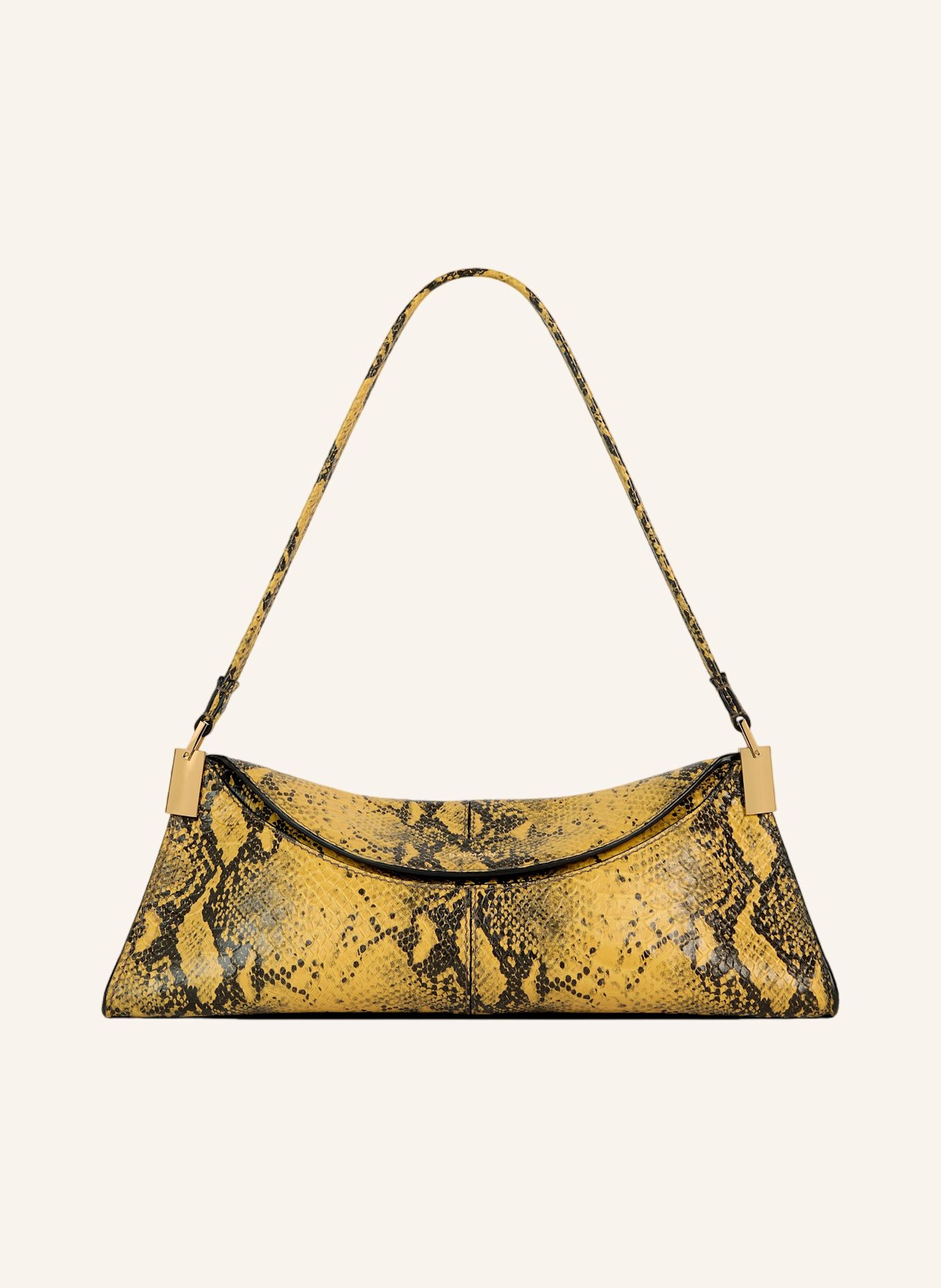 BALMAIN Kleine Tasche 64-83 aus Leder in Pythonoptik: GELB
