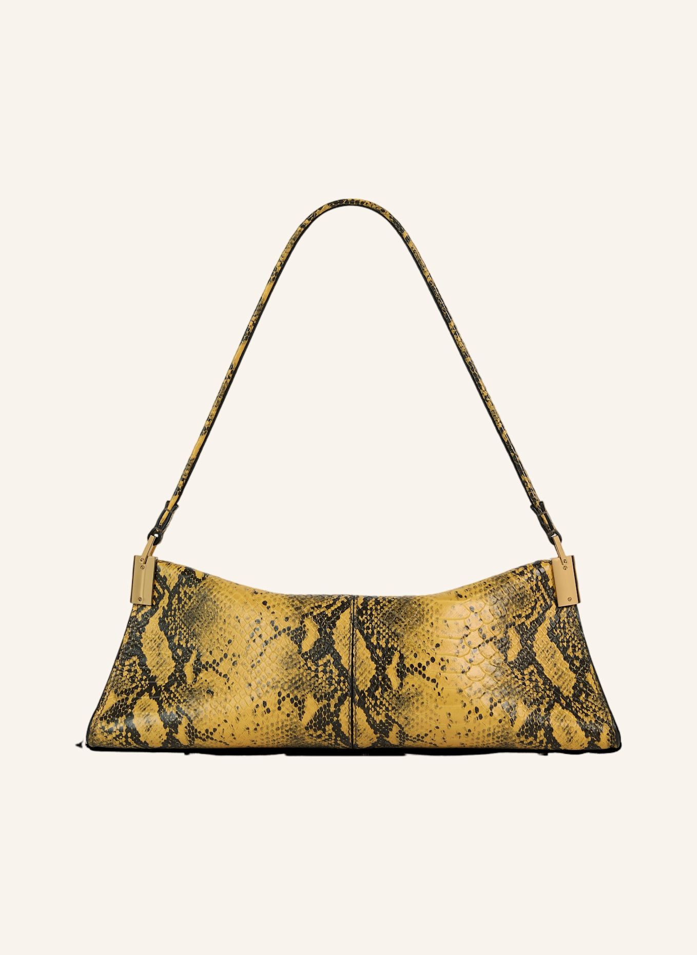 BALMAIN Kleine Tasche 64-83 aus Leder in Pythonoptik: GELB