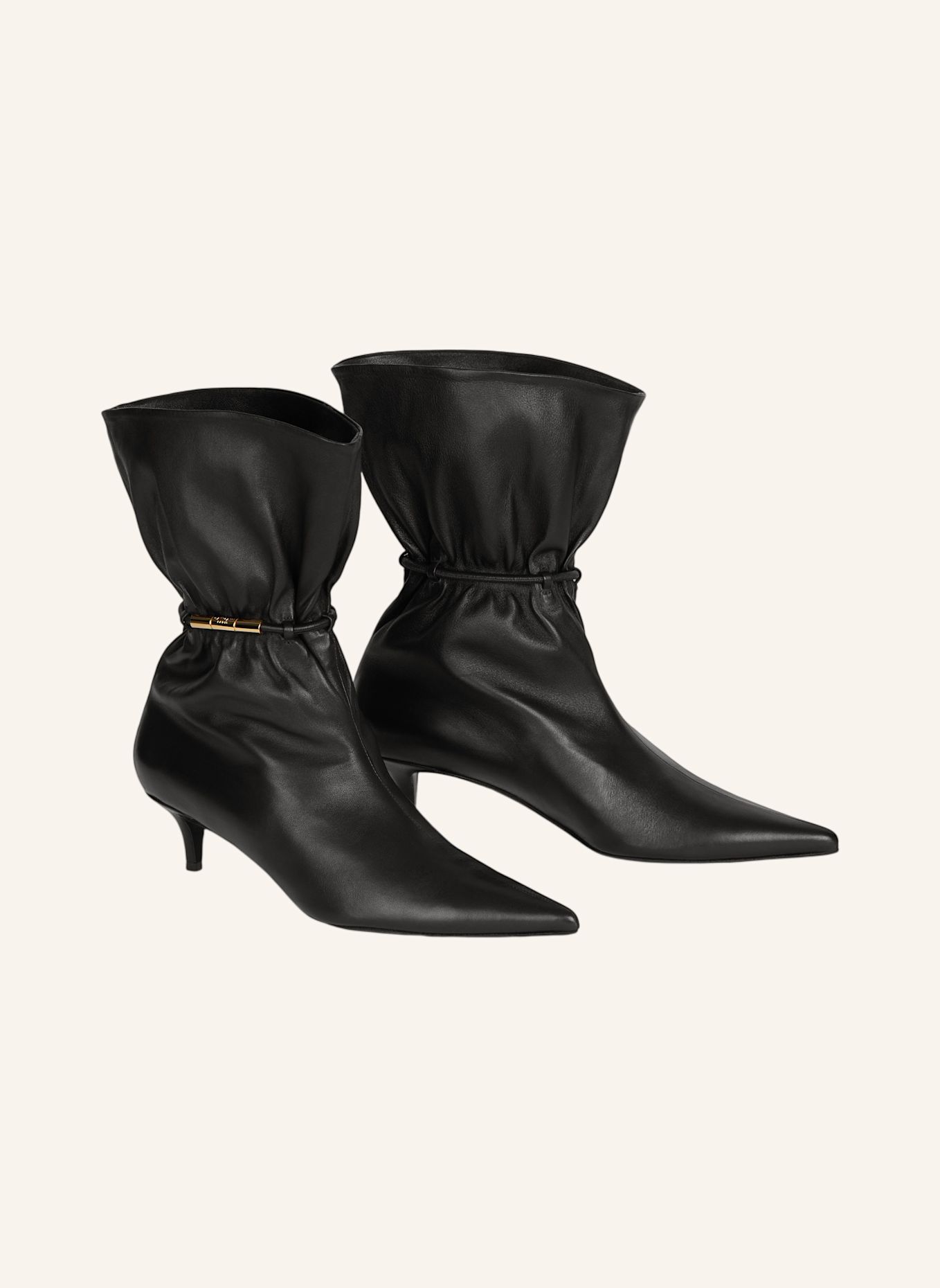 BALMAIN Stiefeletten Sphynx aus Glattleder: SCHWARZ