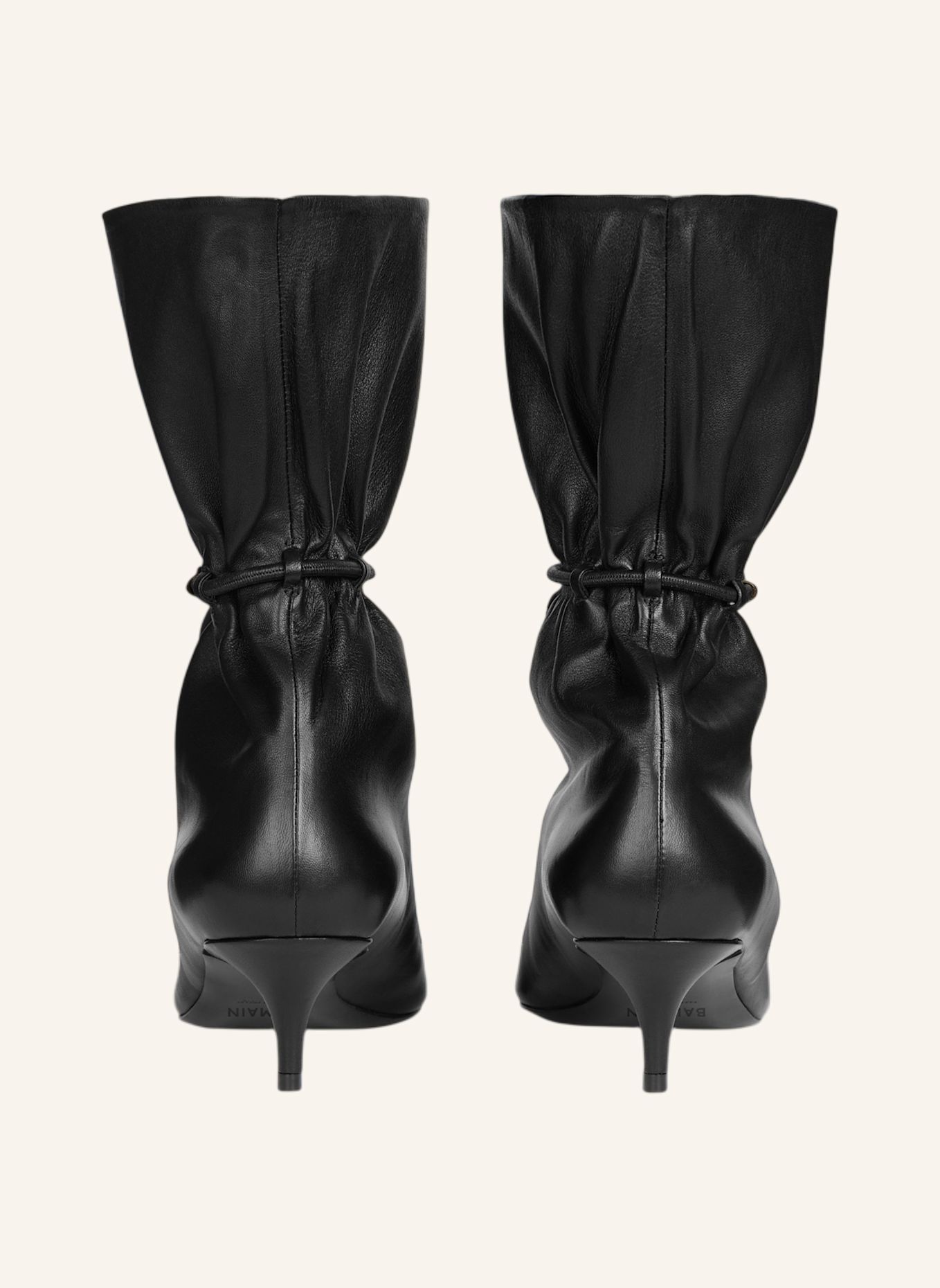 BALMAIN Stiefeletten Sphynx aus Glattleder: SCHWARZ