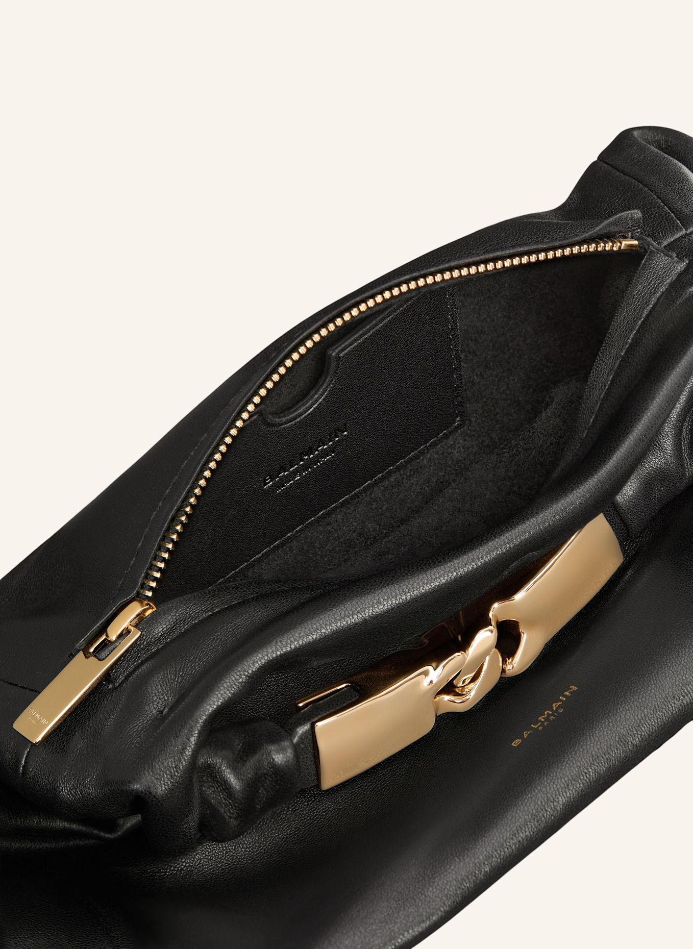 BALMAIN Tasche DINNER AT 8 Small aus Glattleder: SCHWARZ
