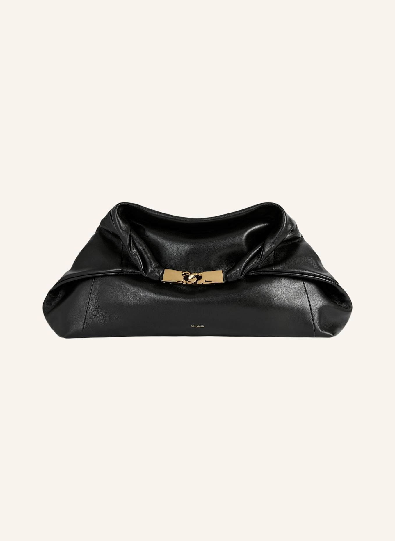 BALMAIN Mittelgroße Tasche DINNER AT 8 aus Glattleder: SCHWARZ