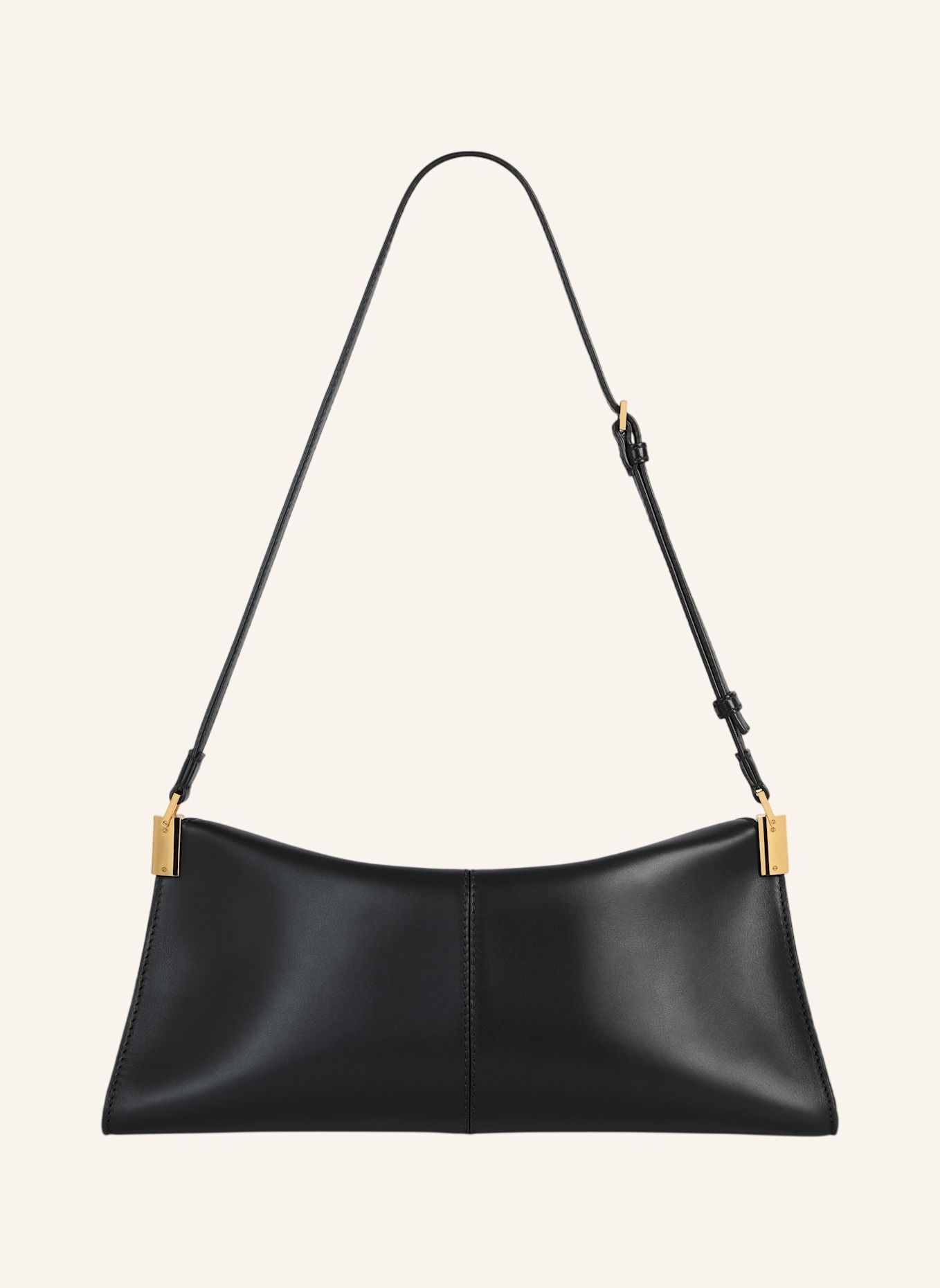 BALMAIN Mittelgroße Tasche 64-83 aus Glattleder: SCHWARZ
