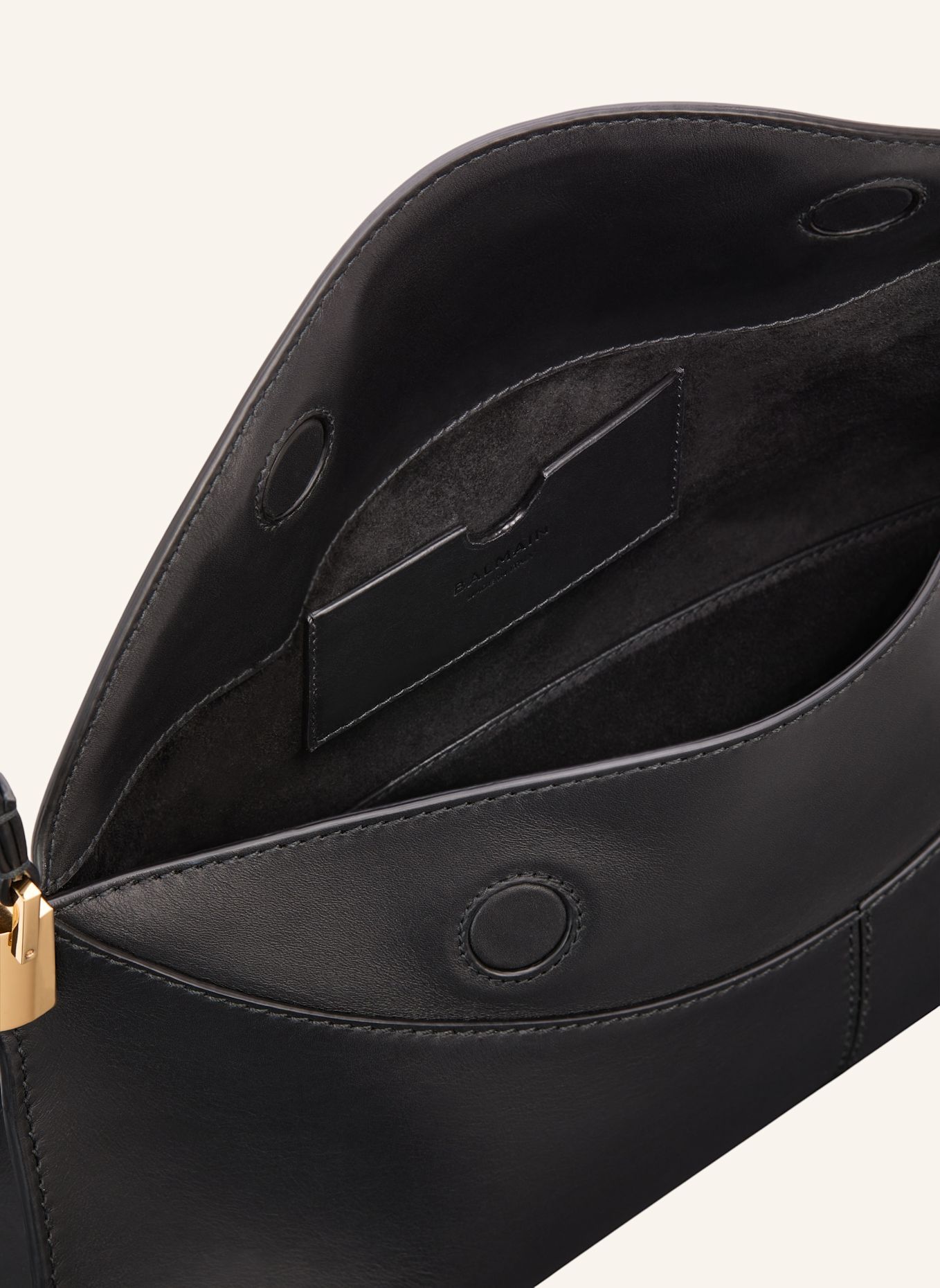 BALMAIN Mittelgroße Tasche 64-83 aus Glattleder: SCHWARZ