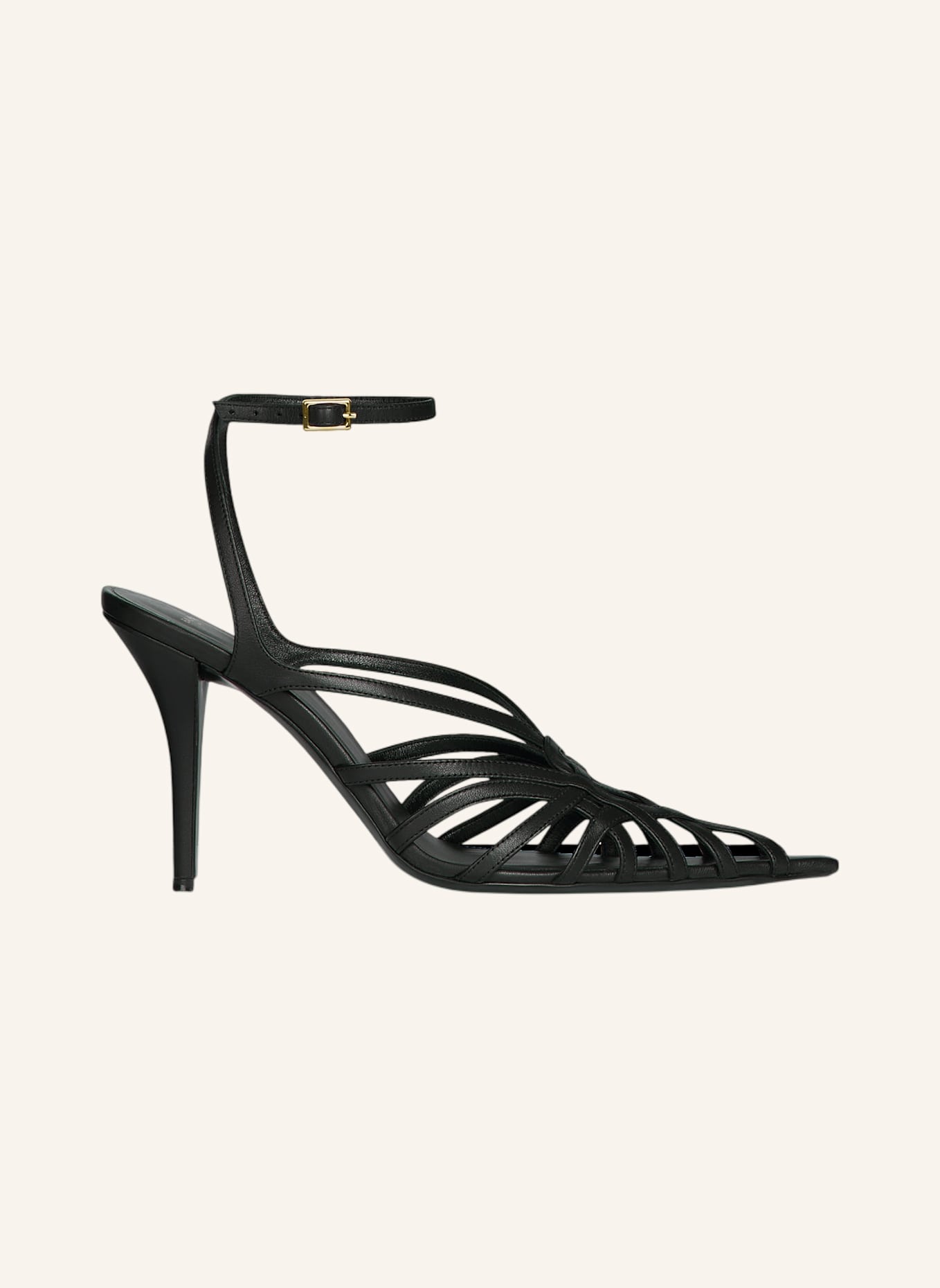BALMAIN Sandalen Cage aus Glattleder: SCHWARZ