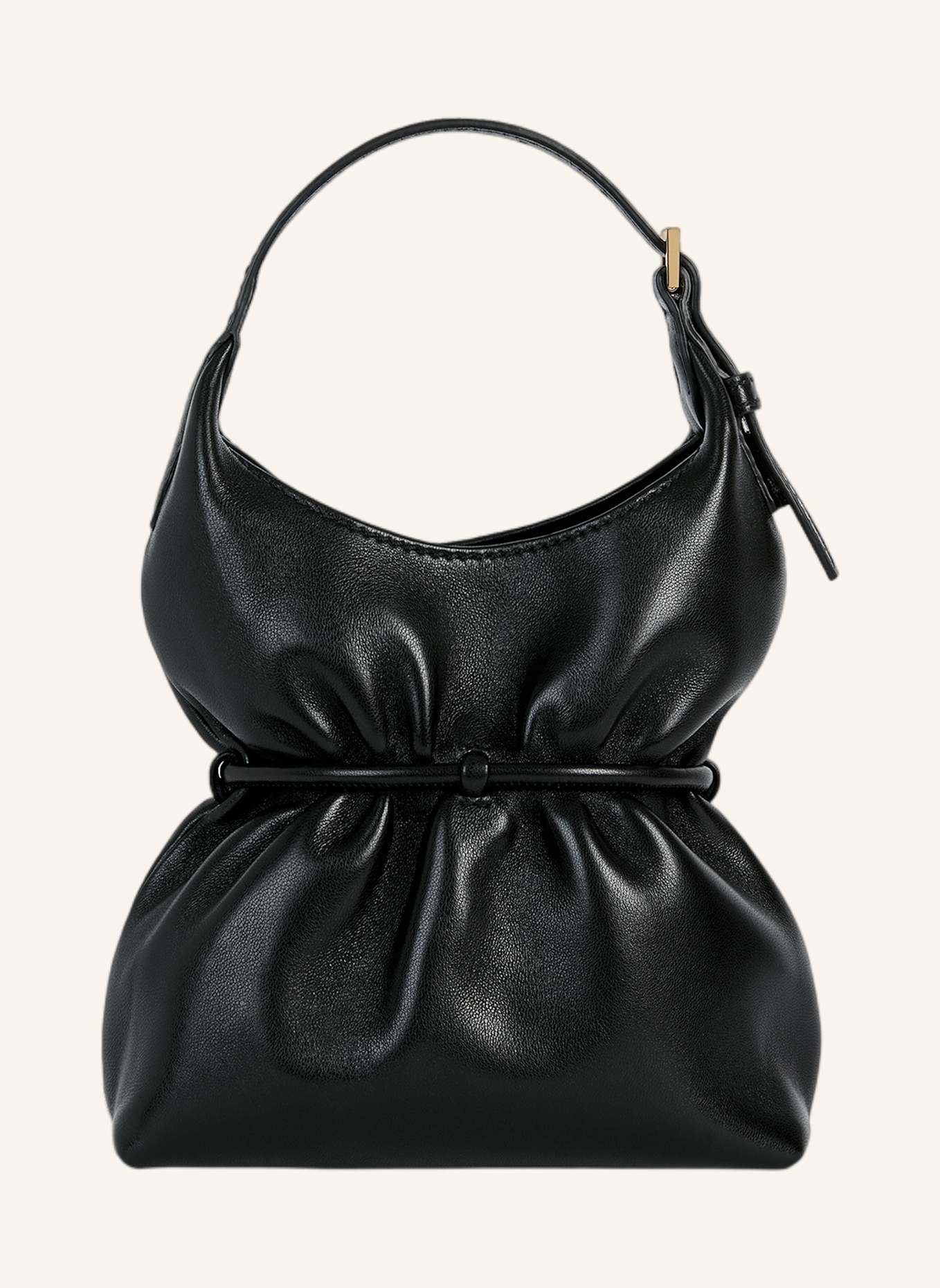 BALMAIN Mini-Tasche SPHYNX aus Glattleder: SCHWARZ