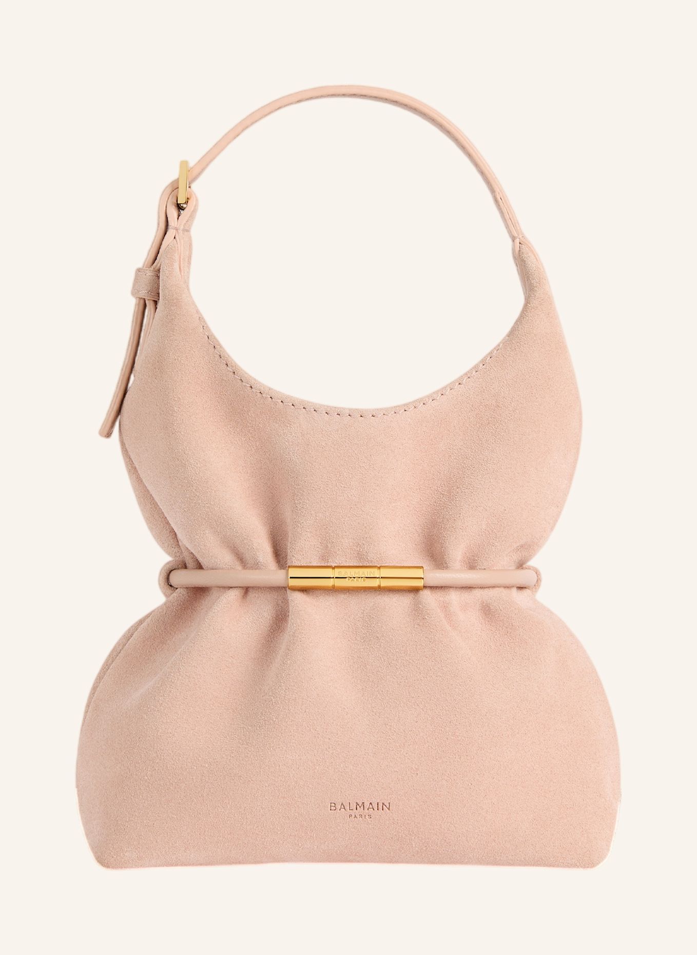 BALMAIN Mini-Tasche SPHYNX aus Wildleder: ROSA
