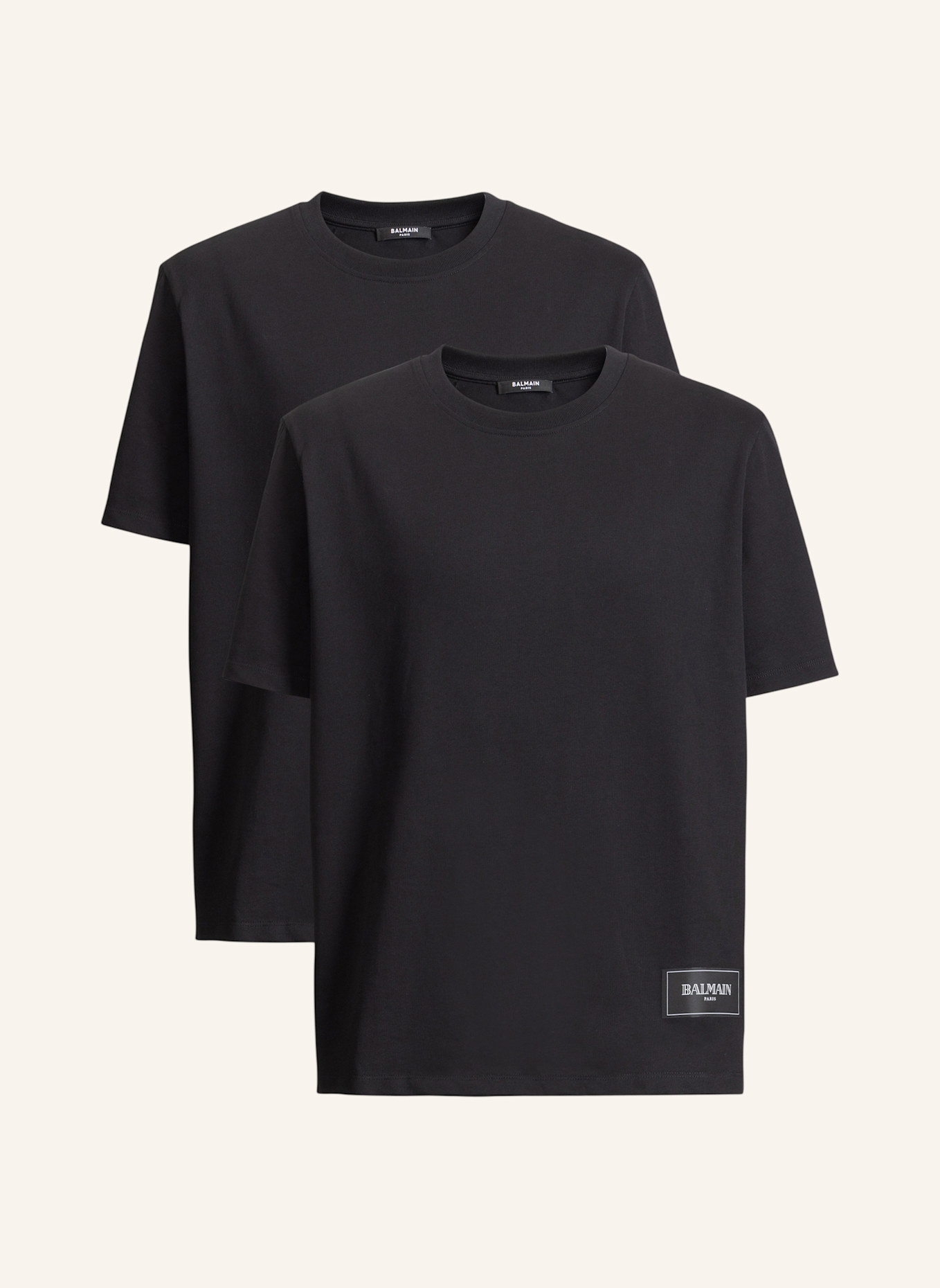 BALMAIN 2er-Pack Balmain Vintage T-Shirts: SCHWARZ