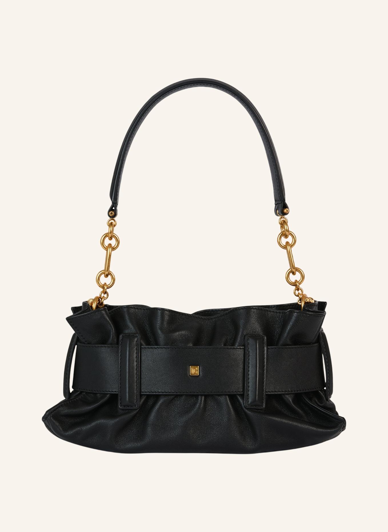 BALMAIN Anthem Mini-Tasche aus Glattleder: SCHWARZ