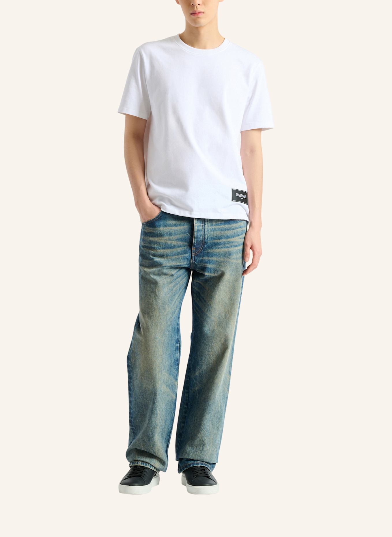 BALMAIN 2er-Pack Balmain Vintage T-Shirts: WEISS