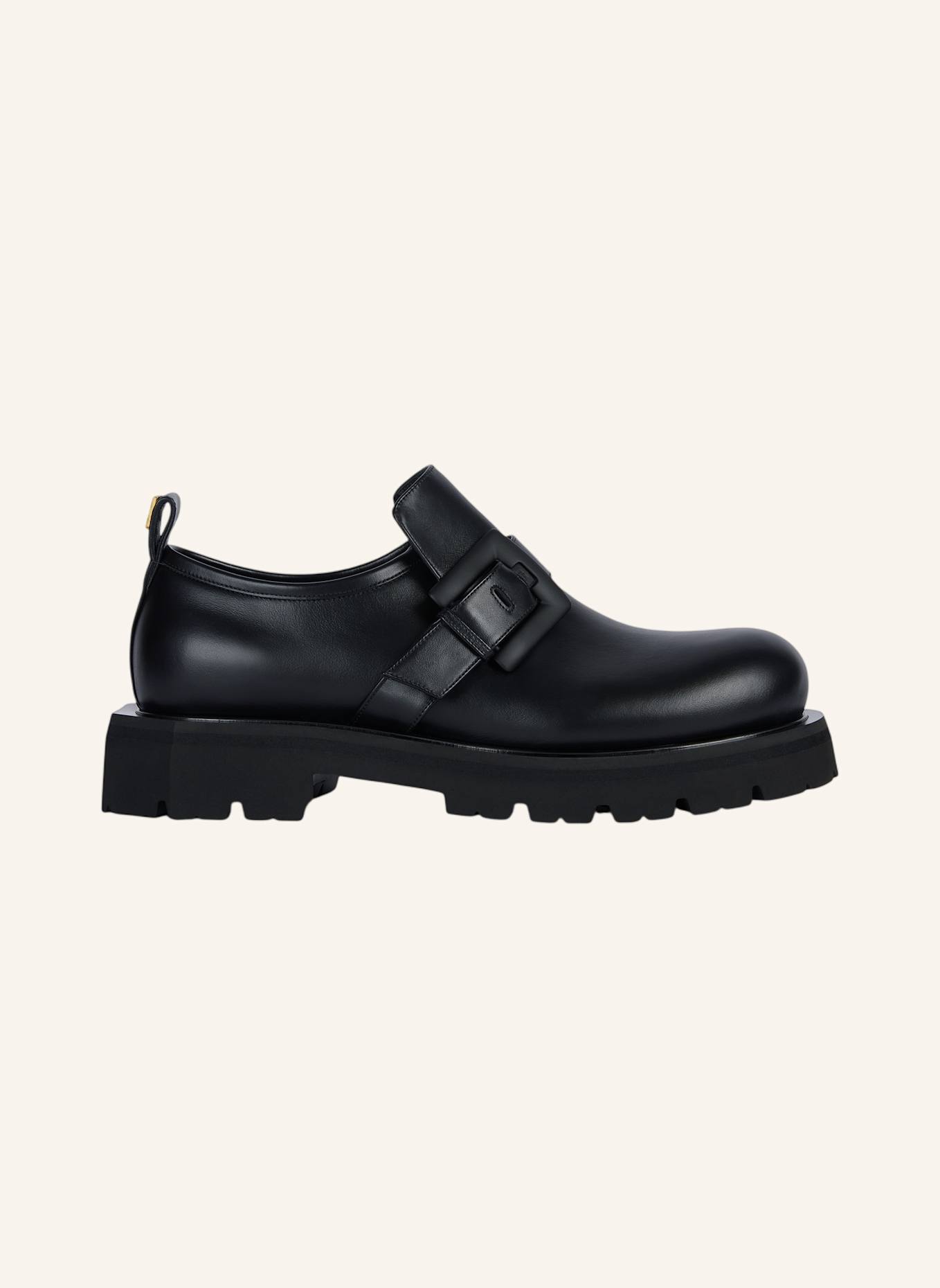 BALMAIN Anthem Mokassins aus glänzendem Leder: SCHWARZ