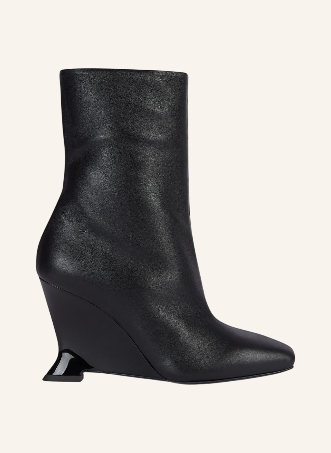 BALMAIN Stiefeletten Wedge aus Glattleder: SCHWARZ
