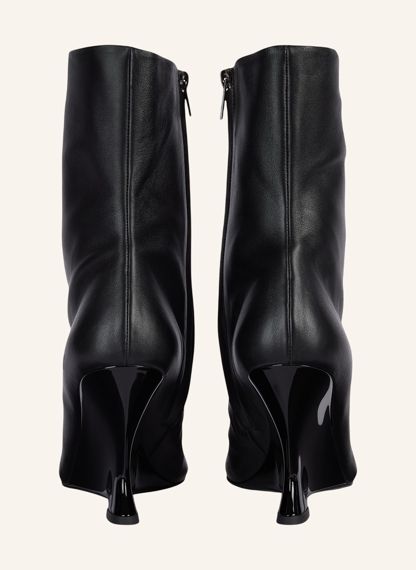 BALMAIN Stiefeletten Wedge aus Glattleder: SCHWARZ
