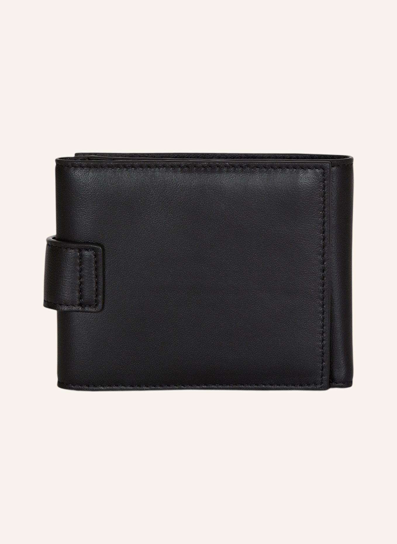 BALMAIN Pulse Trifold Geldbörse aus Glattleder: SCHWARZ
