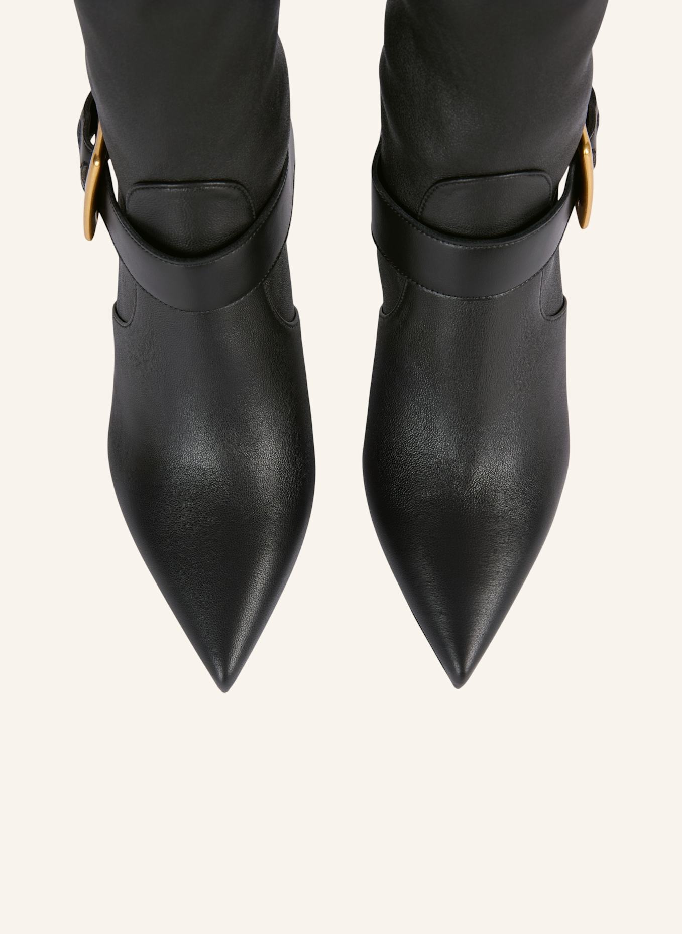 BALMAIN Anthem Stiefeletten aus Stretchleder: SCHWARZ