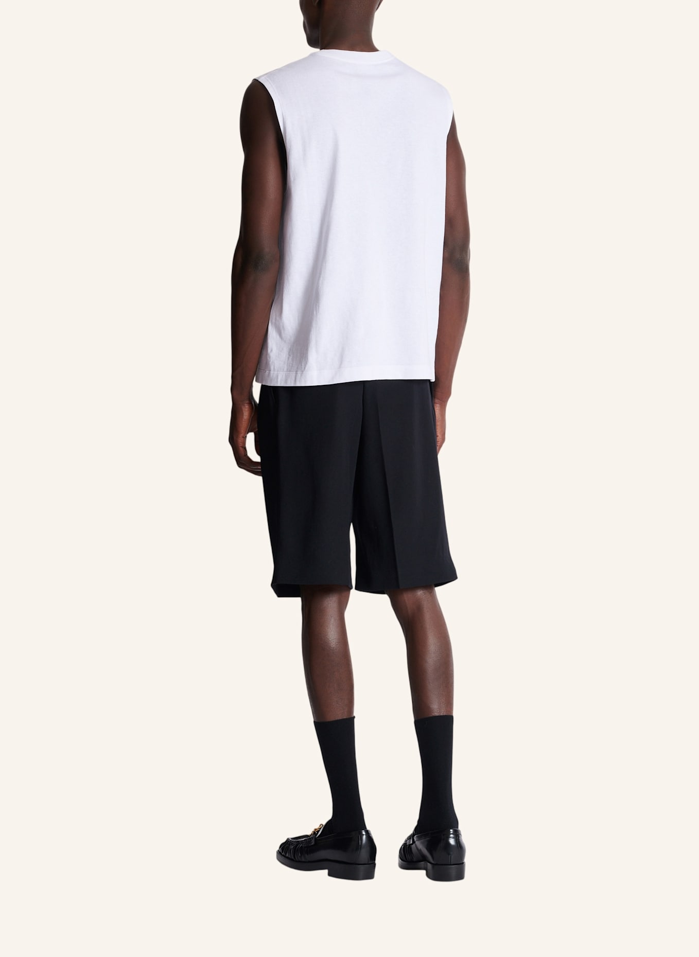 BALMAIN Besticktes Balmain Paris Tanktop: WEISS