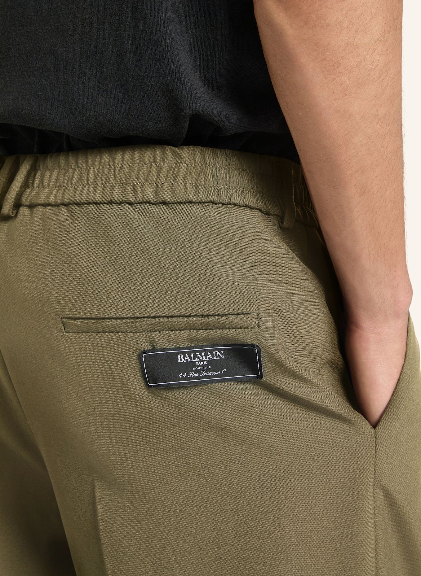 BALMAIN Wollhose mit elastischem Bund: GRÜN