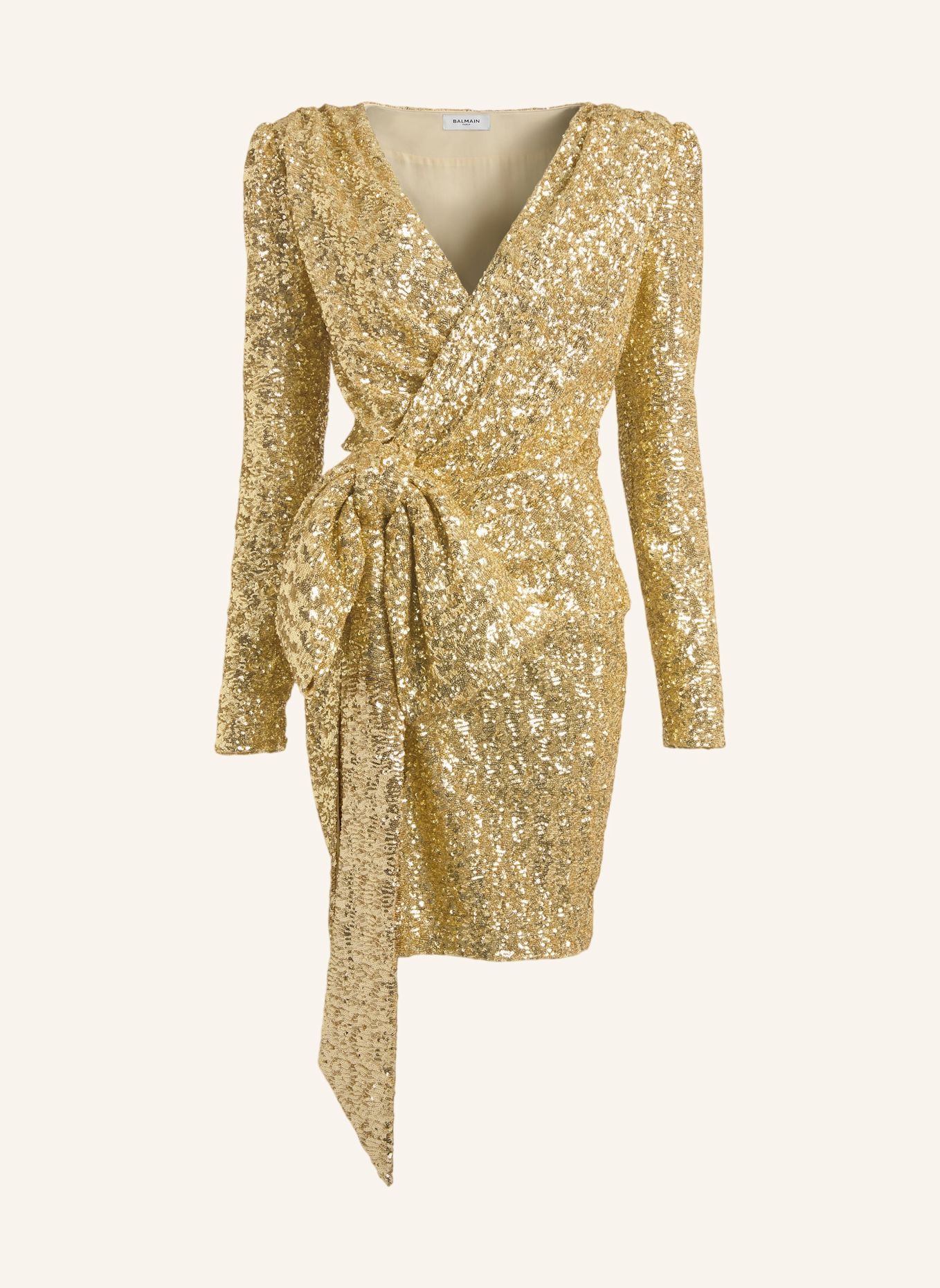 BALMAIN Paillettenkleid: GOLD