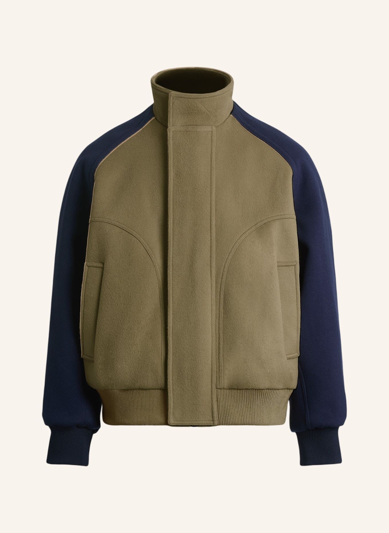 BALMAIN Bomberjacke mit Balmain Vintage-Stickerei: GRÜN