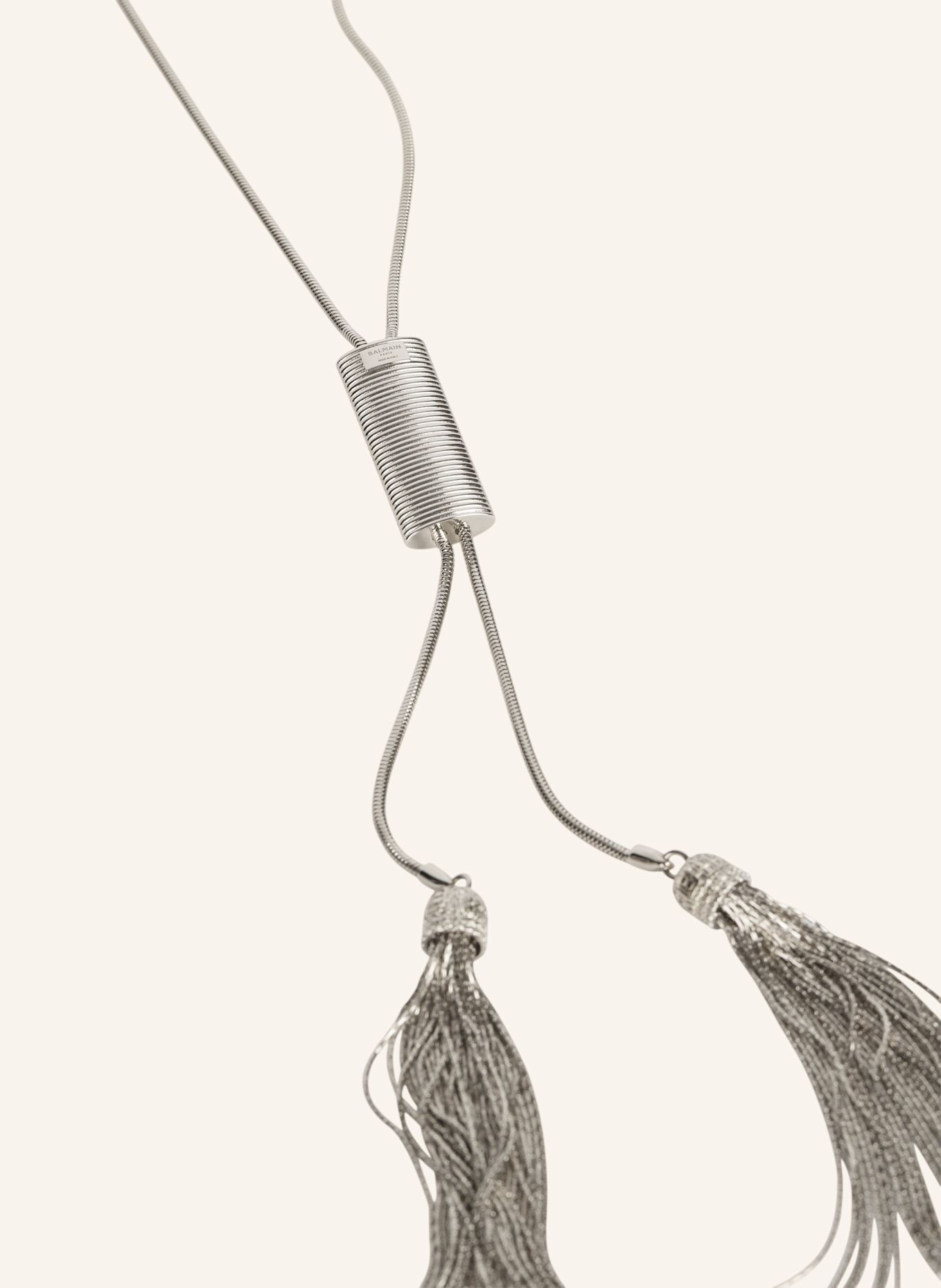 BALMAIN Lange Halskette aus Messing: SILBER