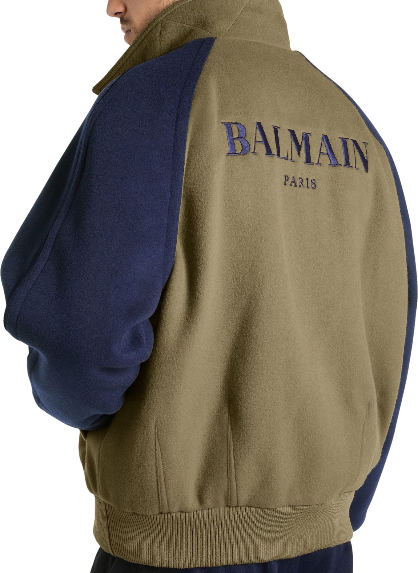 BALMAIN Bomberjacke mit Balmain Vintage-Stickerei: GRÜN