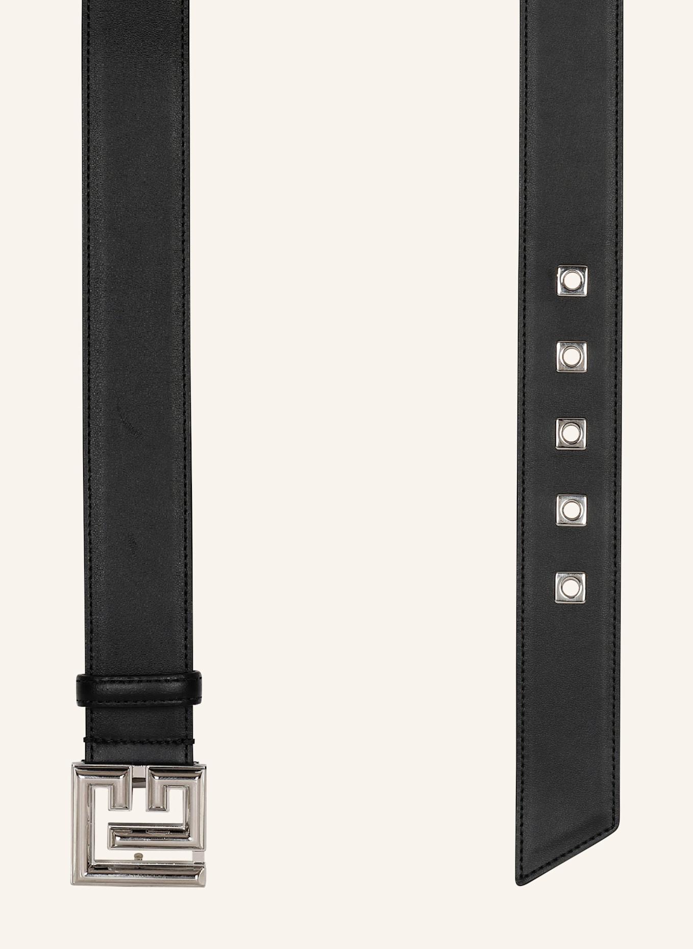 BALMAIN Gürtel P-Belt aus Leder: SCHWARZ