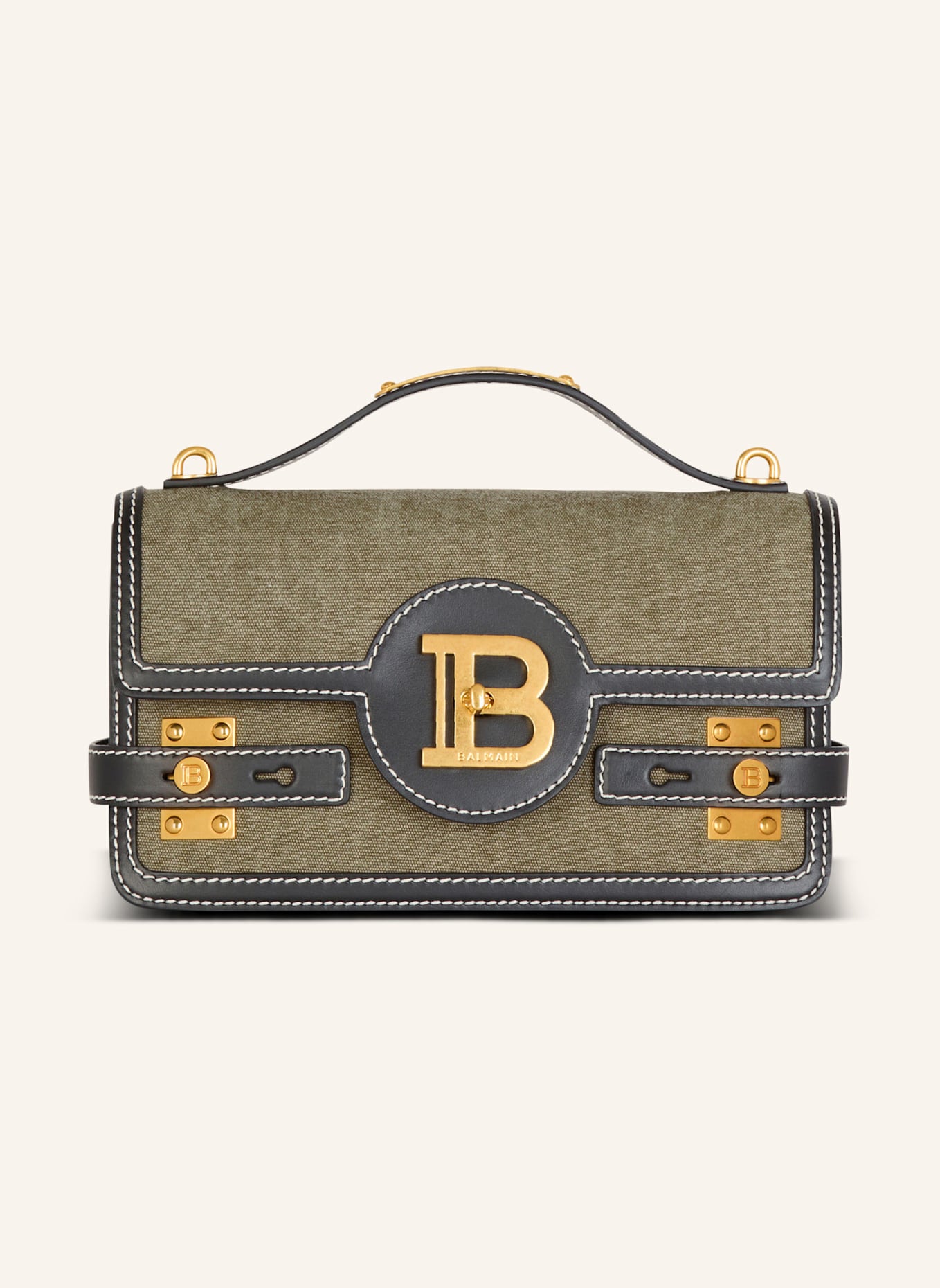 BALMAIN Handtasche B-BUZZ 24, Farbe: KHAKI (Bild 1)