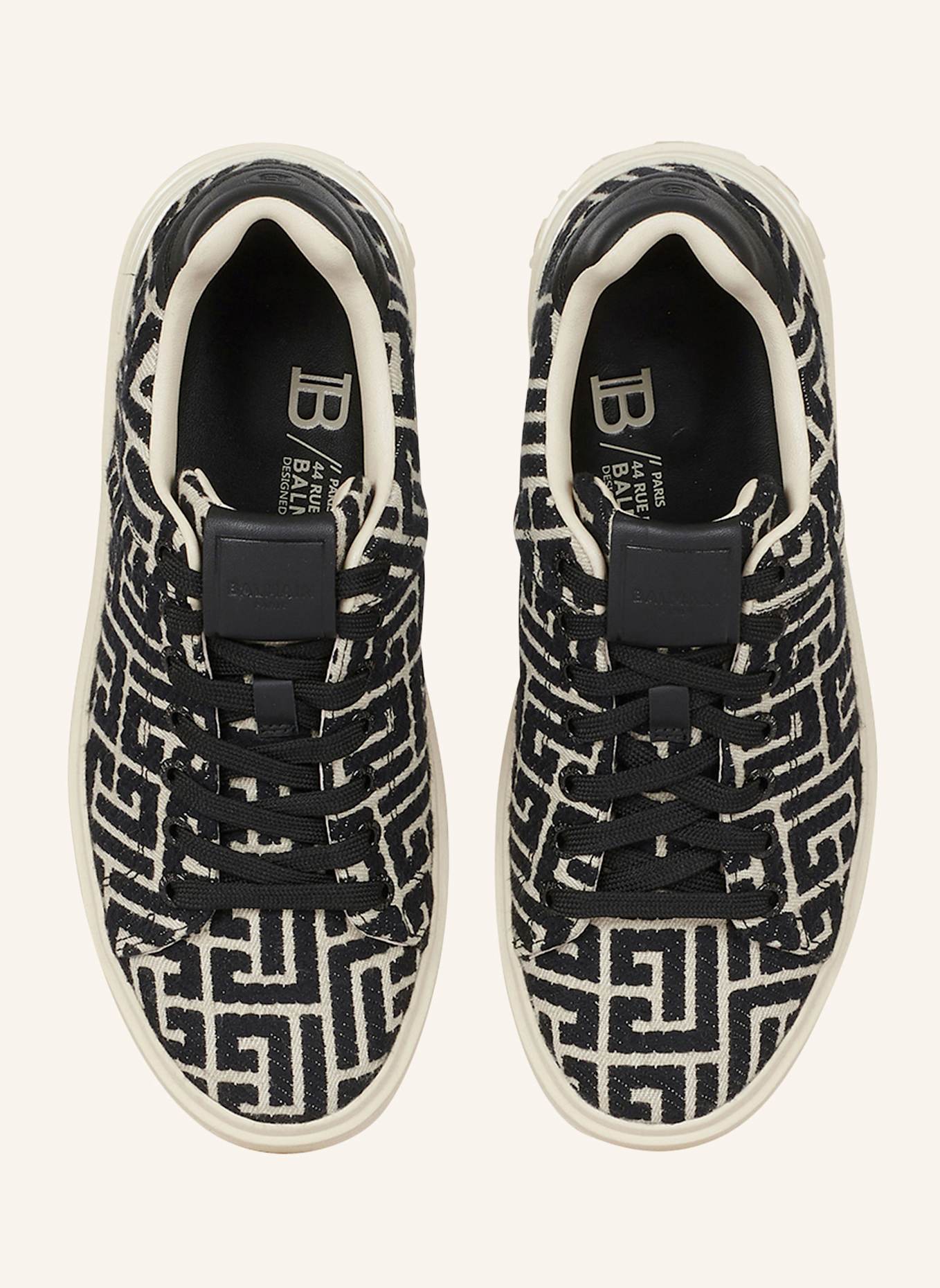 BALMAIN Sneakers B-Court mit Jacquard-Monogramm, Farbe: SCHWARZ (Bild 3)