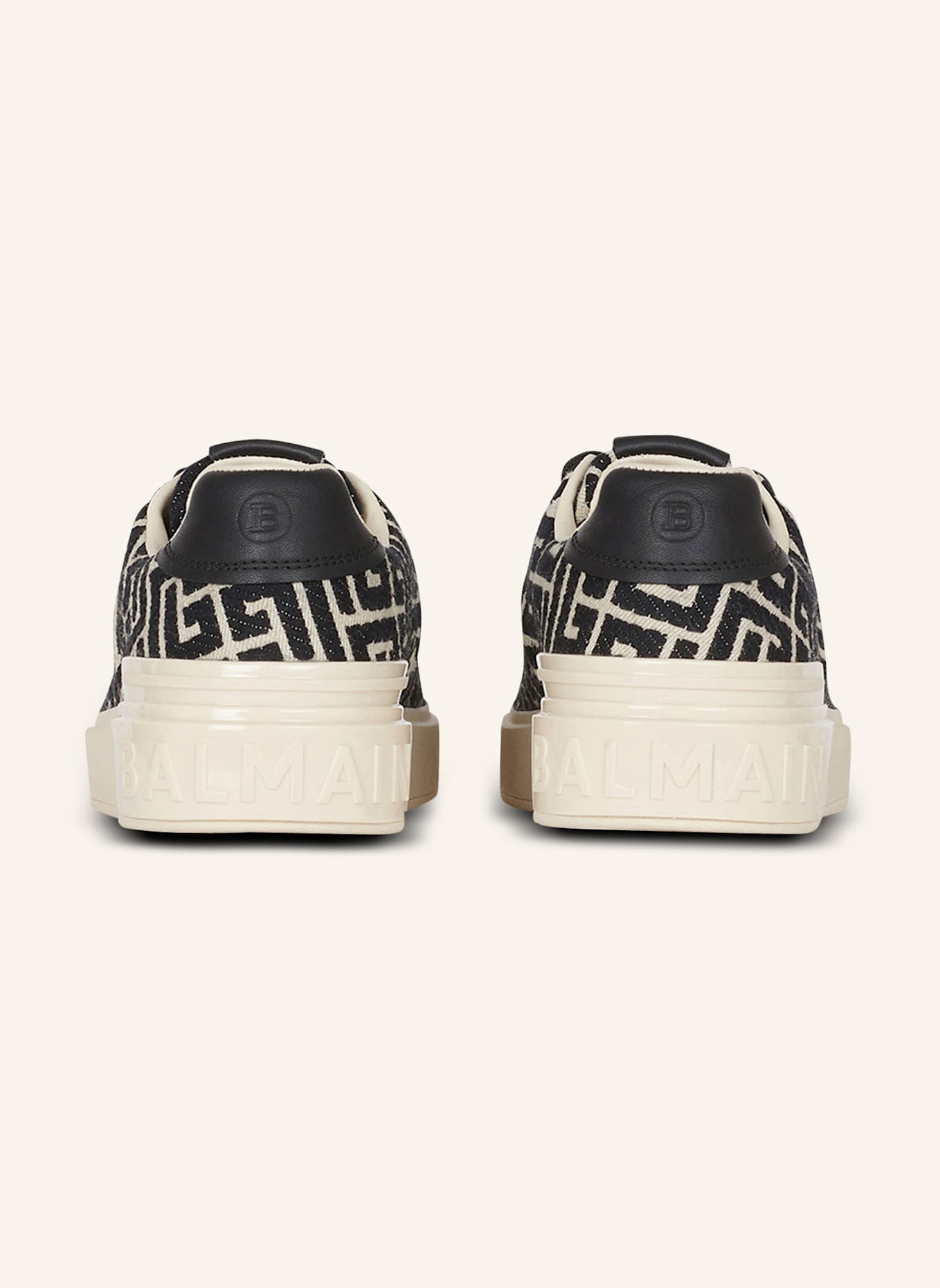 BALMAIN Sneakers B-Court mit Jacquard-Monogramm, Farbe: SCHWARZ (Bild 2)