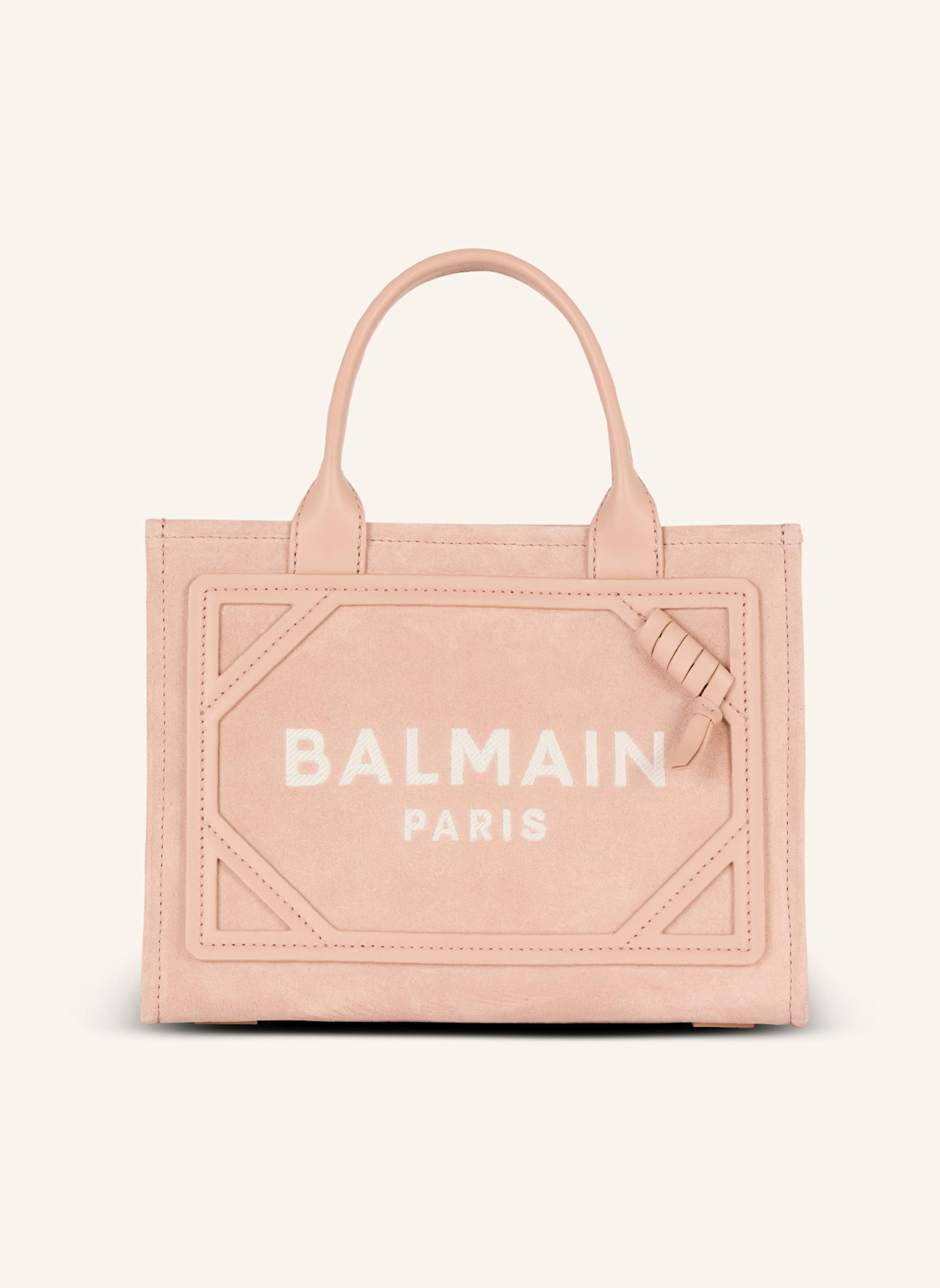 BALMAIN Kleiner Shopper B-Army aus Wildleder, Farbe: BEIGE (Bild 1)