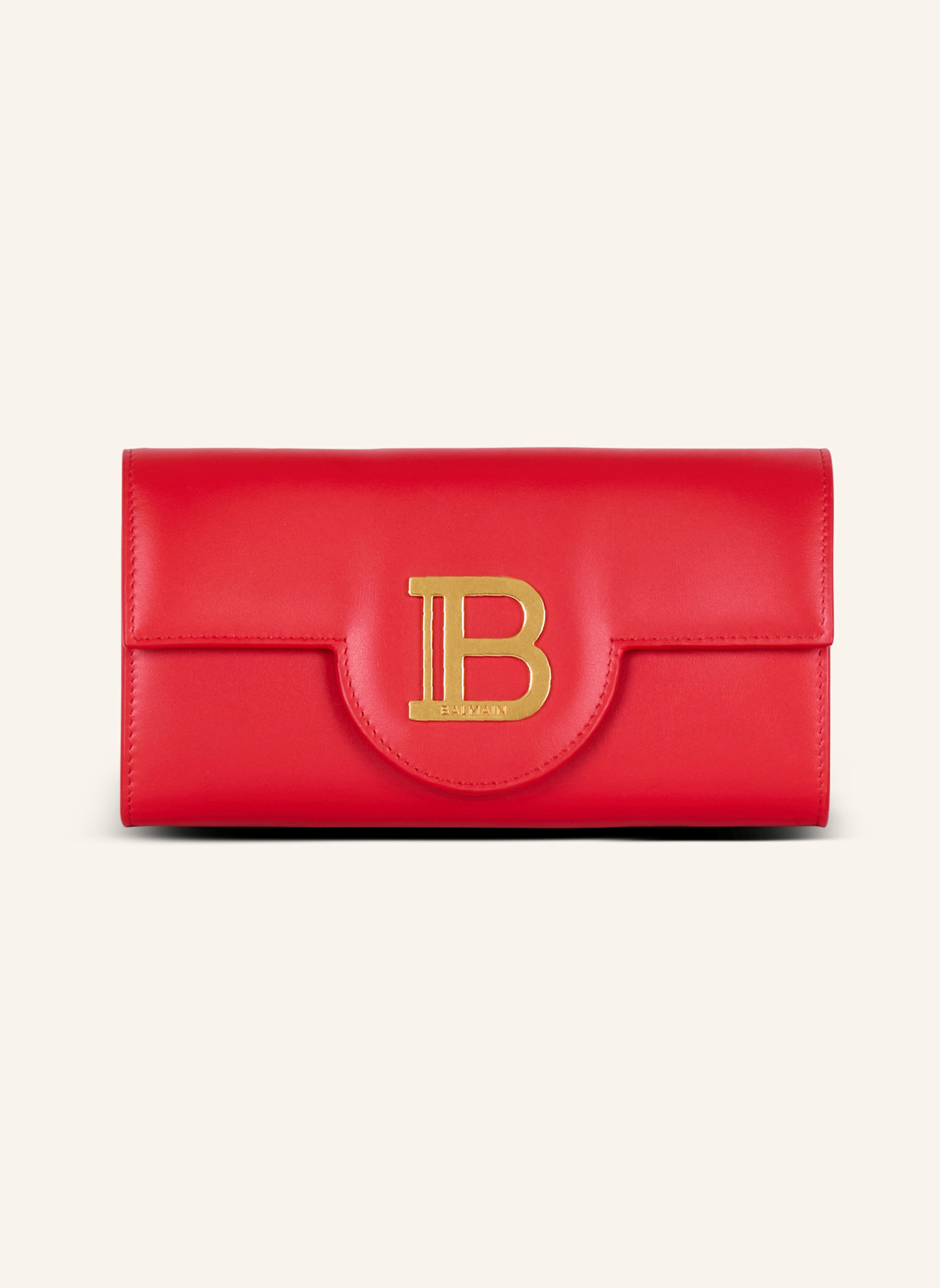 BALMAIN Brieftasche B-Buzz aus Leder: ROT