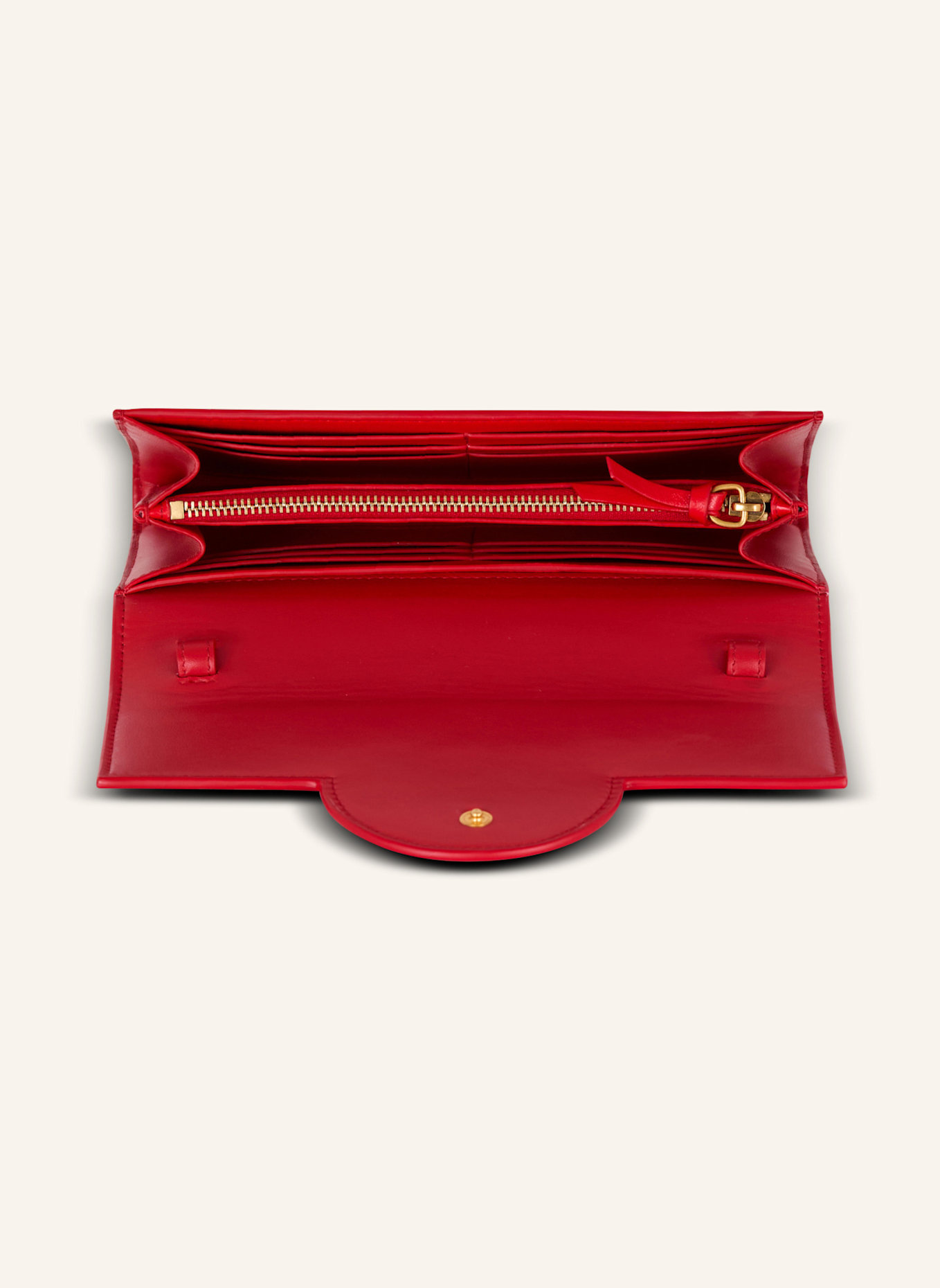 BALMAIN Brieftasche B-Buzz aus Leder: ROT