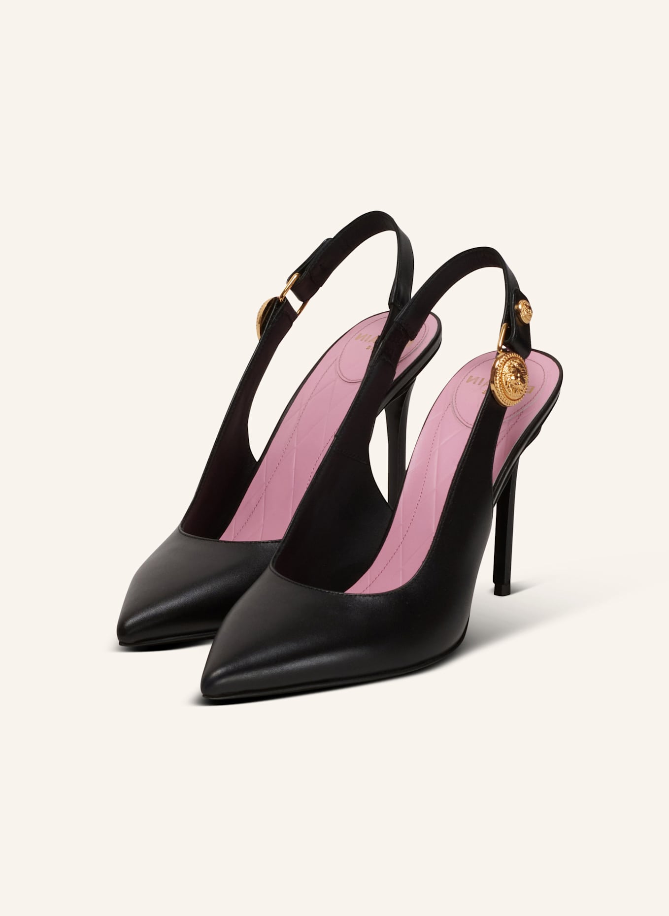 BALMAIN Slingbacks Eva aus Kalbsleder, Farbe: SCHWARZ (Bild 1)