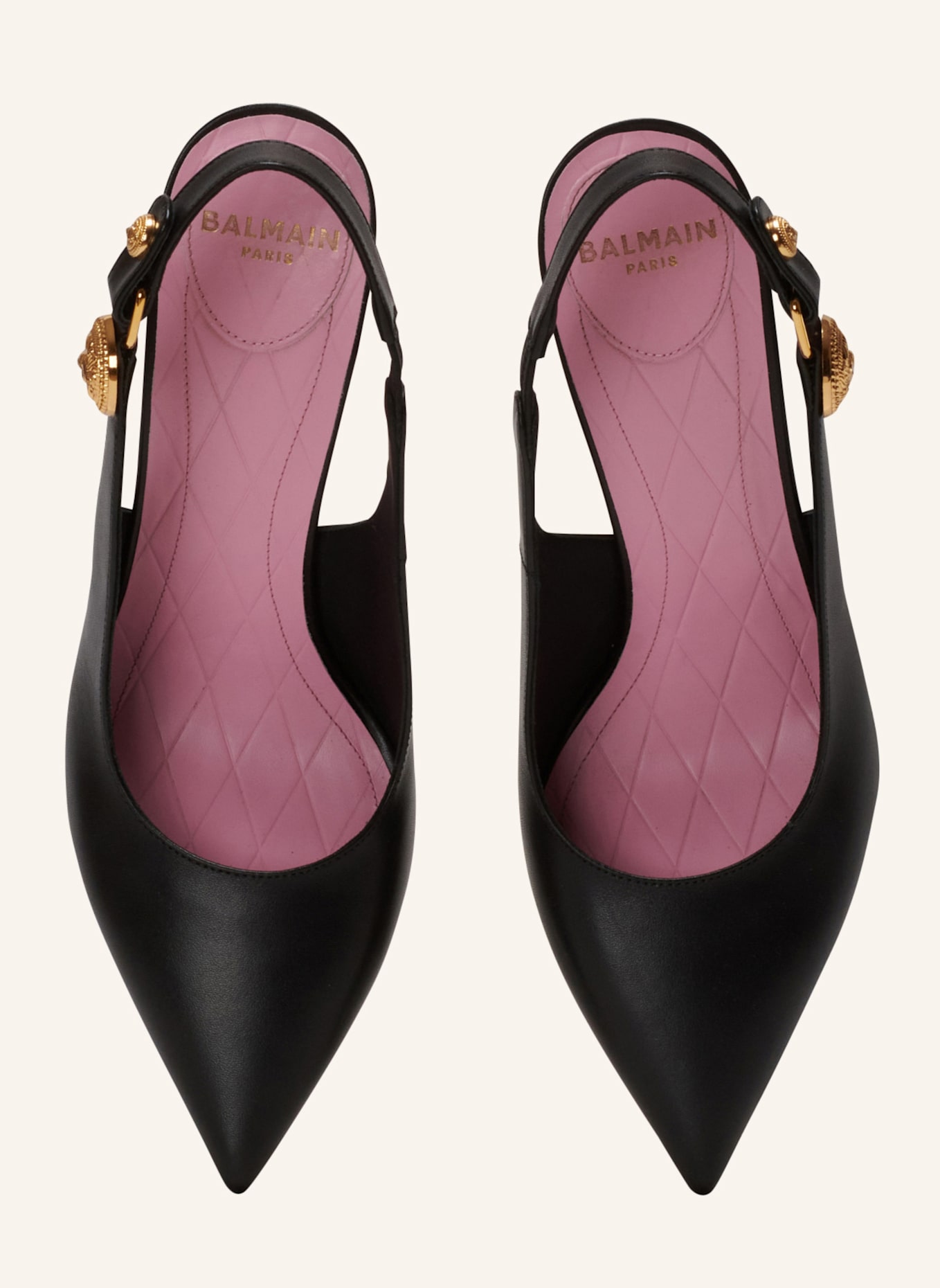 BALMAIN Slingbacks Eva aus Kalbsleder, Farbe: SCHWARZ (Bild 3)