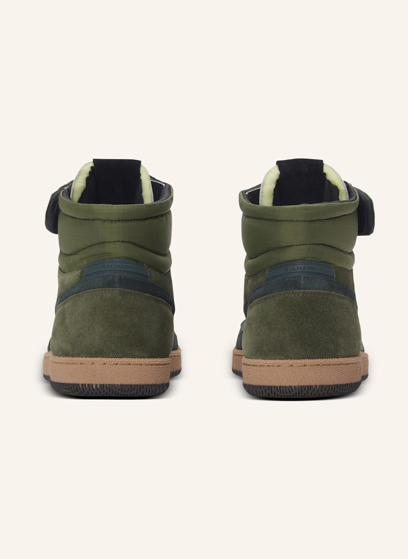 BALMAIN Mittelhohe Sneakers Balmain Swan aus Kalbsleder und Wildleder: SCHWARZ