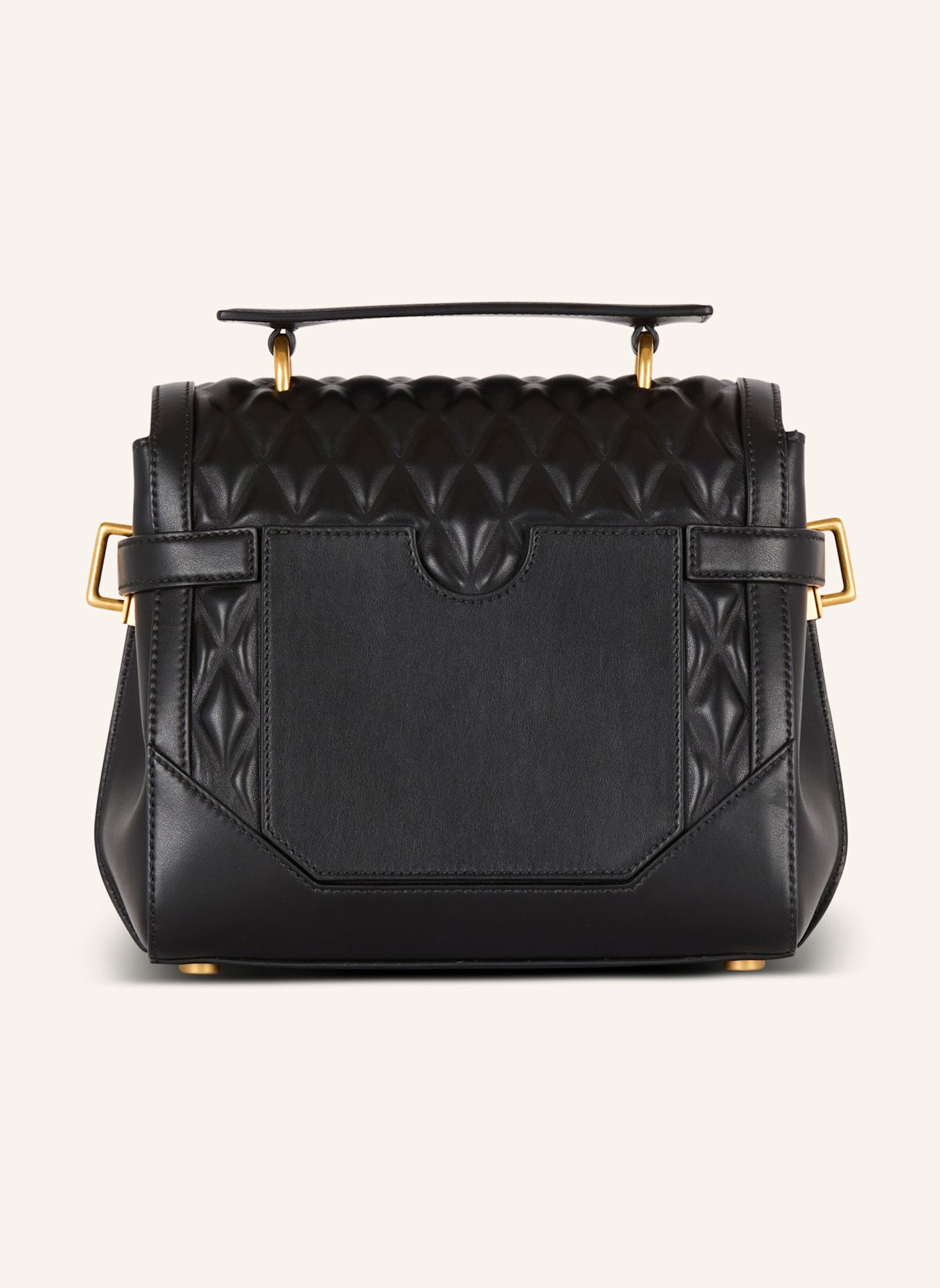 BALMAIN Tasche B-Buzz 23 aus gestepptem Kalbsleder mit Diamond-Muster, Farbe: SCHWARZ (Bild 2)