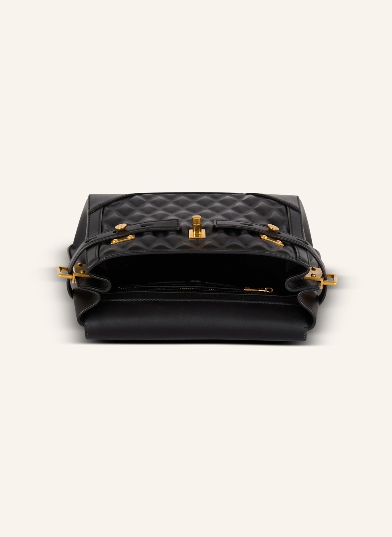 BALMAIN Tasche B-Buzz 23 aus gestepptem Kalbsleder mit Diamond-Muster, Farbe: SCHWARZ (Bild 3)