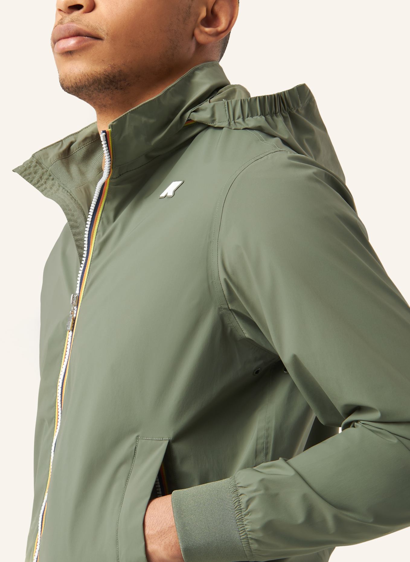 K-WAY Funktionsjacke AMAURY STRETCH NYLON JERSEY: GRÜN