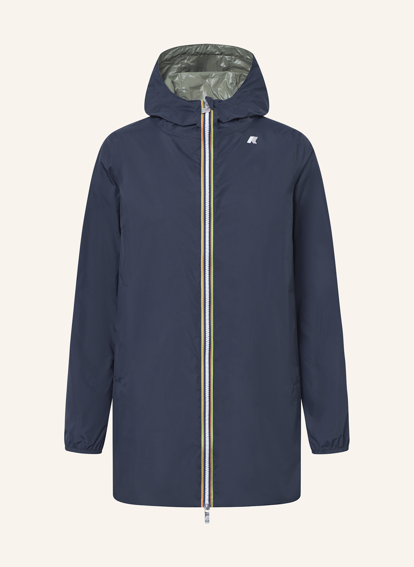 K-WAY Funktionsjacke SOPHIE PLUS 2 DOUBLE zum Wenden: BLAU/ GRÜN