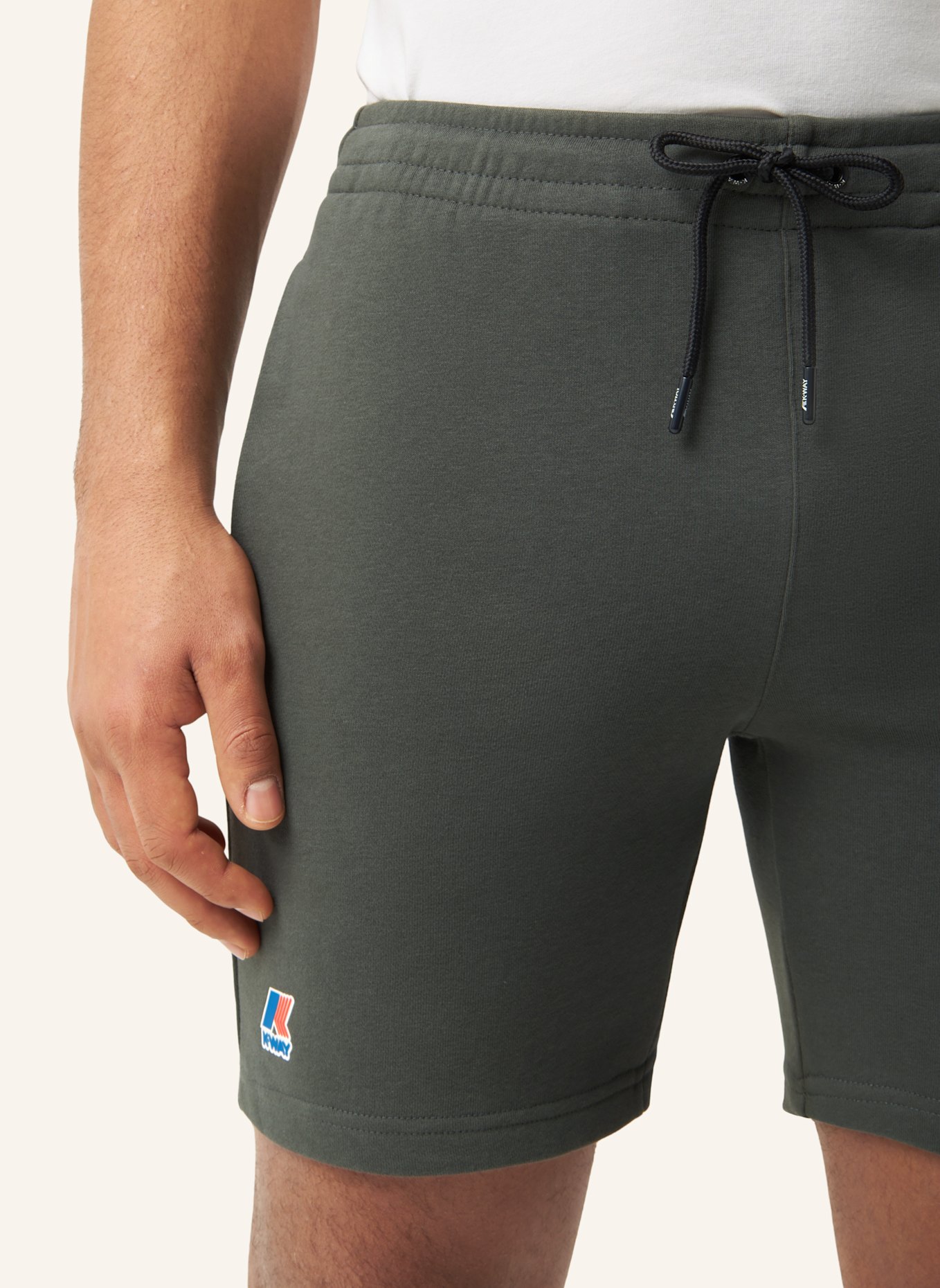 K-WAY Sweatshorts LE VRAI DORIAN POLY COTTON: DUNKELGRÜN