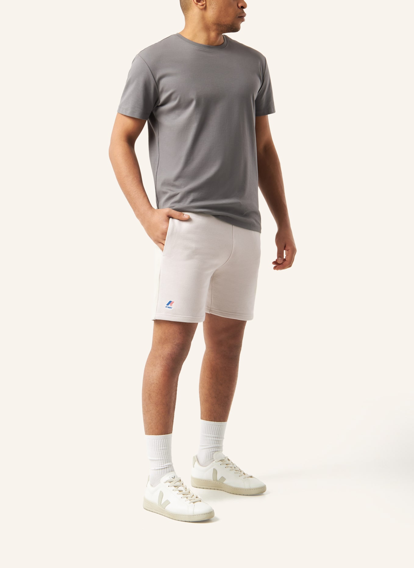 K-WAY Sweatshorts LE VRAI DORIAN POLY COTTON: BEIGE