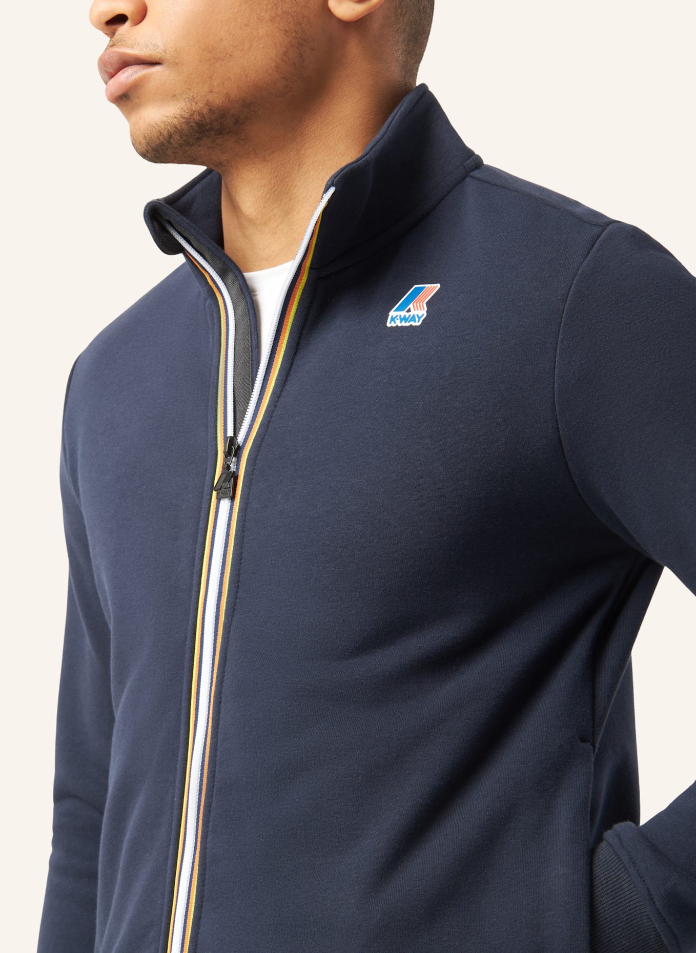 K-WAY Sweatjacke AUGUR POLY COTTON: BLAU